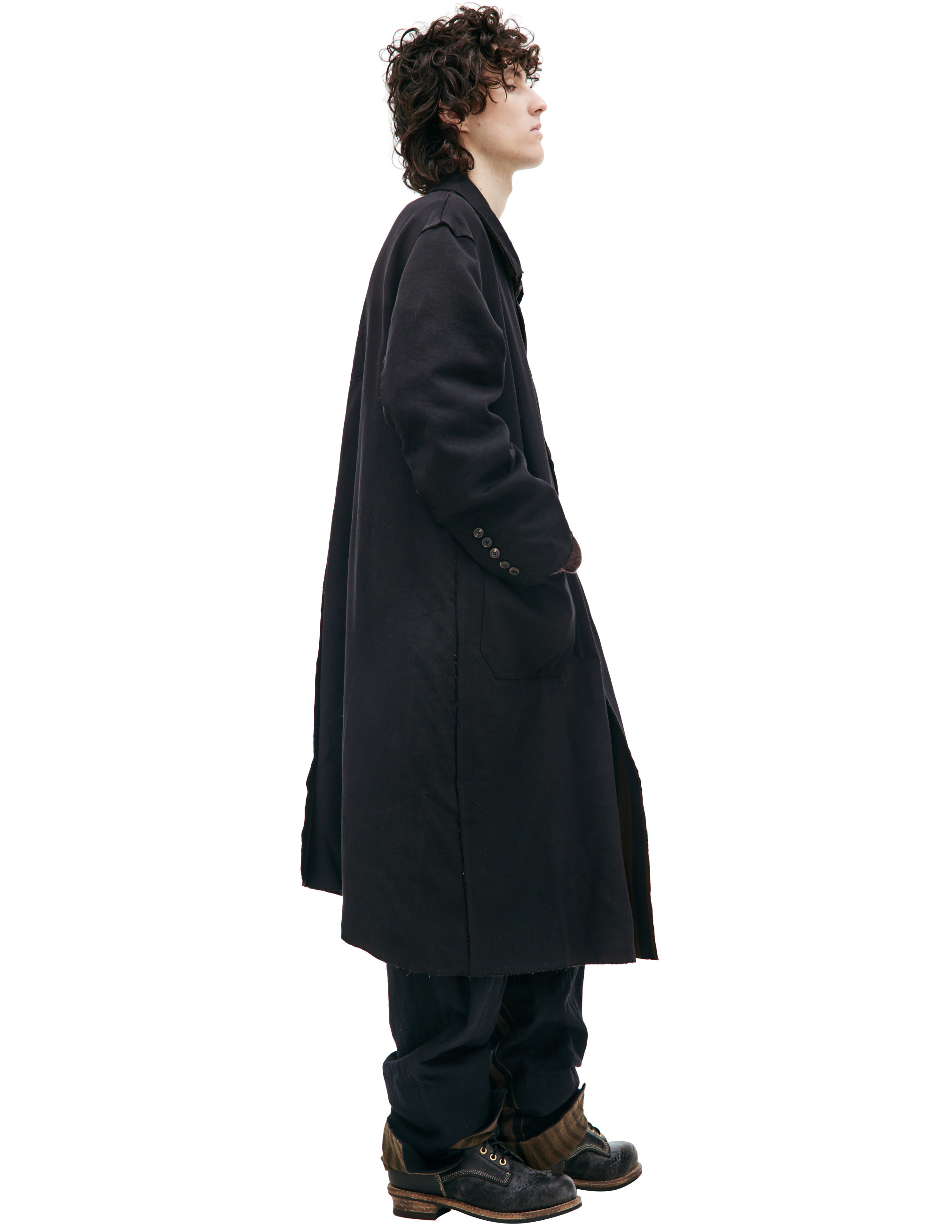 Двустороннее пальто изо льна и шерсти Ziggy Chen 0M2331112, размер 48;50 - фото 2