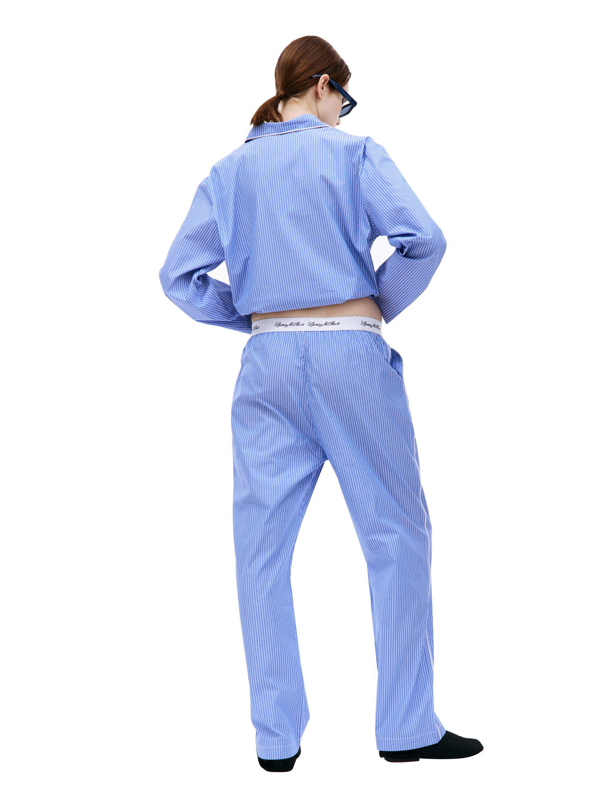 Пижамные брюки в полоску SPORTY & RICH PJAW236BL, размер S;M;L;XL - фото 3