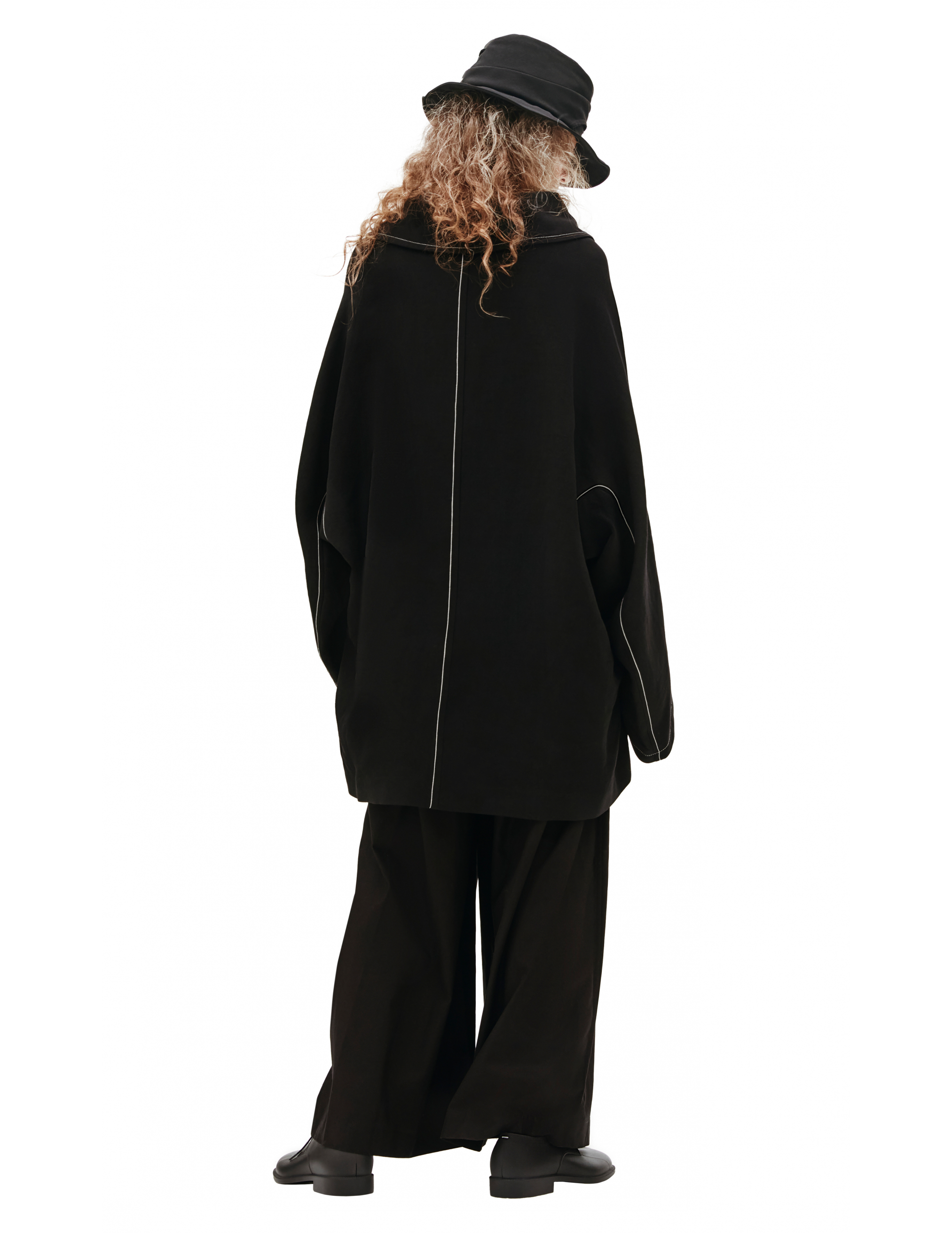 Пальто на пуговицах с контрастными швами - Ys YM-C02-129-1 Фото 4