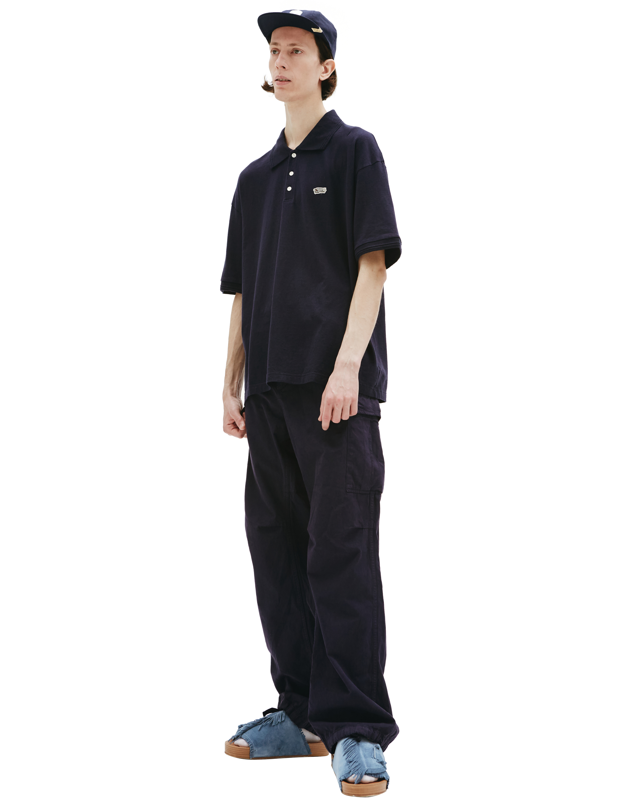 Поло Jumbo Weller с вышивкой visvim 0122105010018/navy, размер 5;4 0122105010018/navy - фото 1