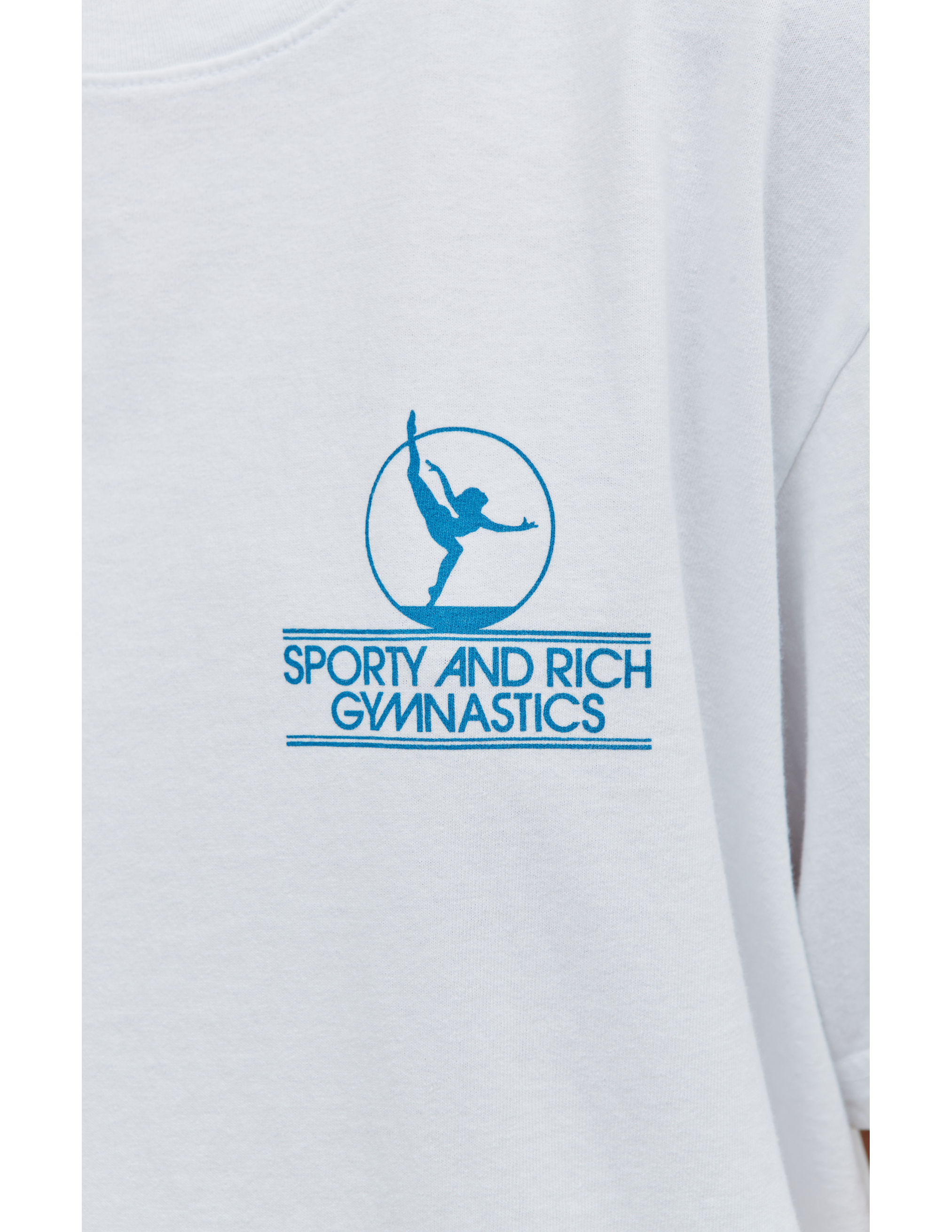 Белая футболка Gymnastics с принтом балерина SPORTY & RICH TS486WH, размер XL;L;M - фото 4