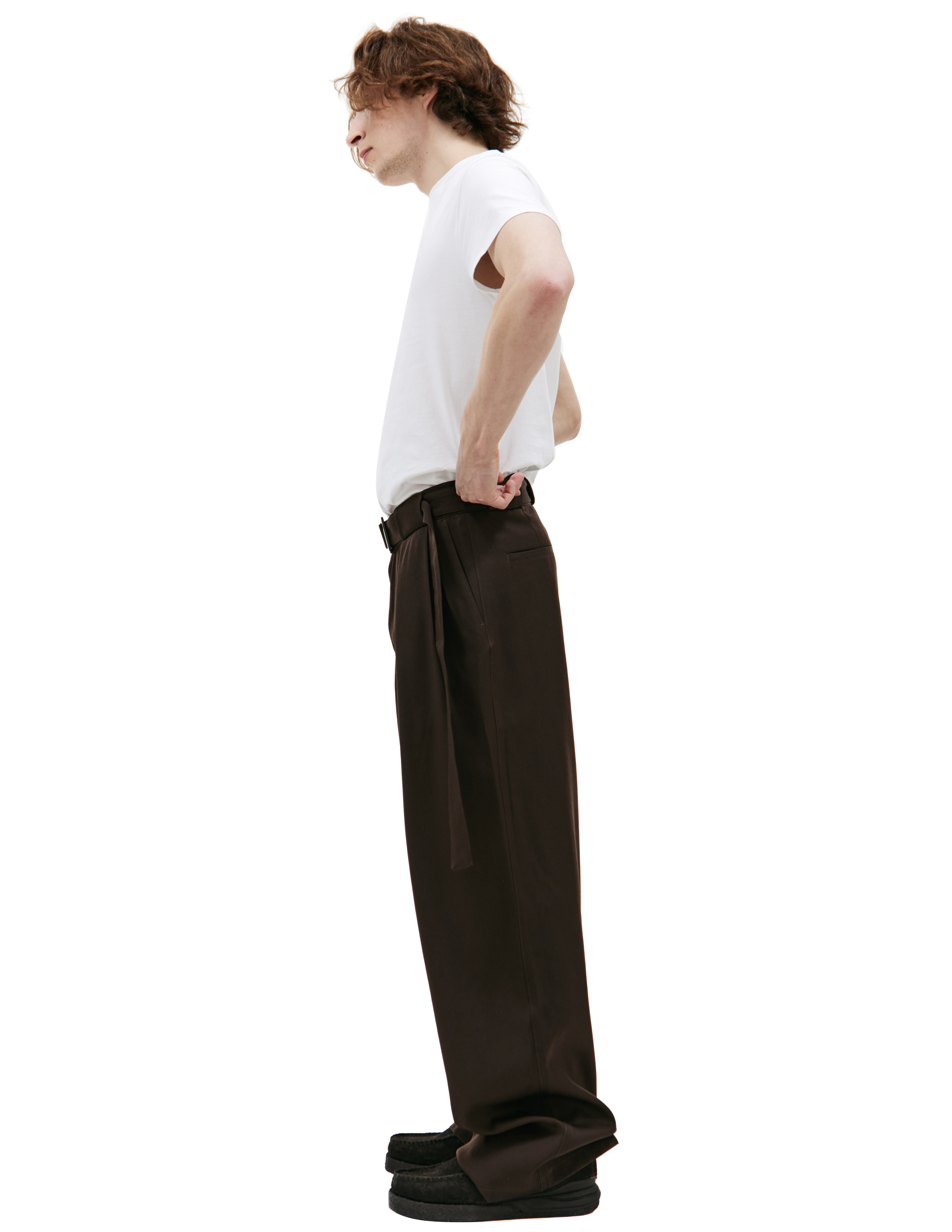 Широкие брюки с поясом LOUIS GABRIEL NOUCHI 0734/T725/027, размер M;L 0734/T725/027 - фото 2