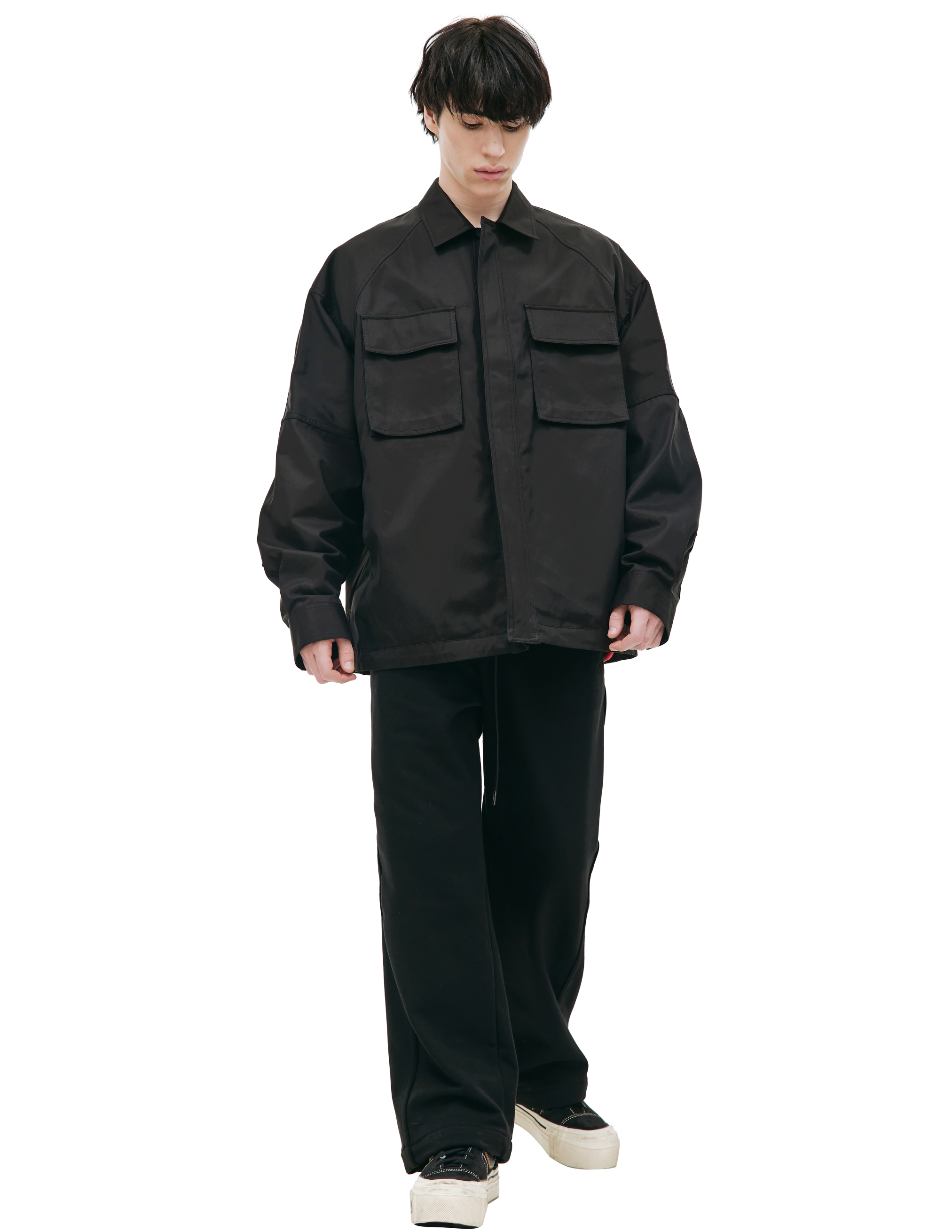 Черная куртка с накладными карманами Juun.J JC3111PV15, размер 50;52