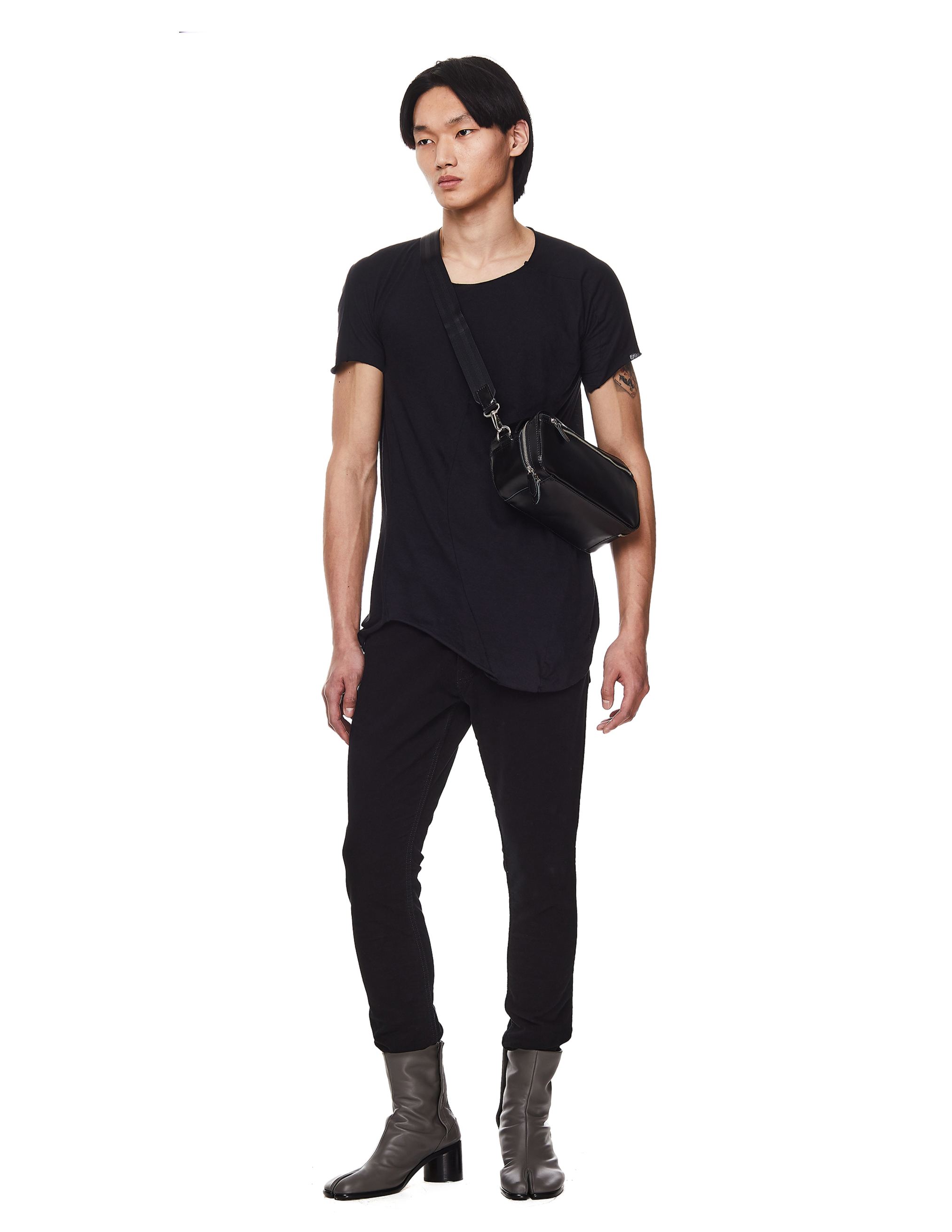 Черная футболка из хлопка и шерсти Leon Emanuel Blanck DIS-M-CT-01/blk, размер 52 DIS-M-CT-01/blk - фото 1