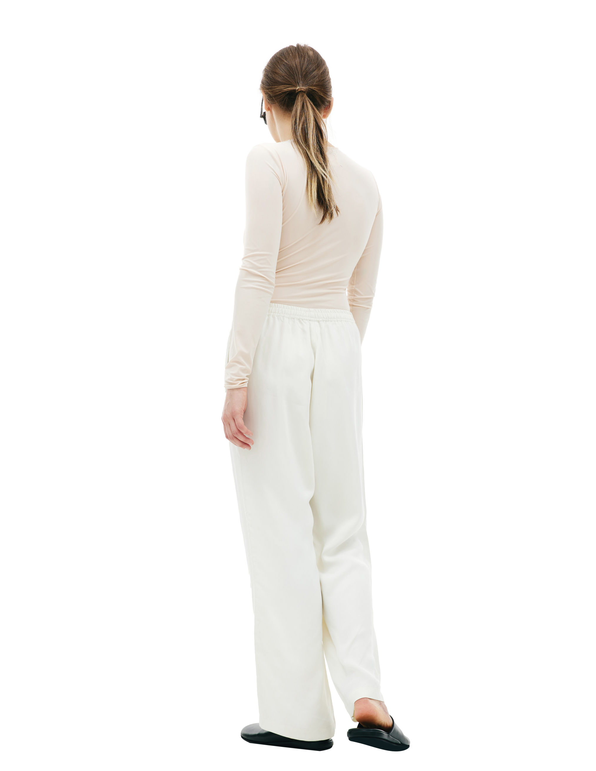 Белые брюки на резинке KIMMY SS23-08/OFF WHITE, размер M;L SS23-08/OFF WHITE - фото 3