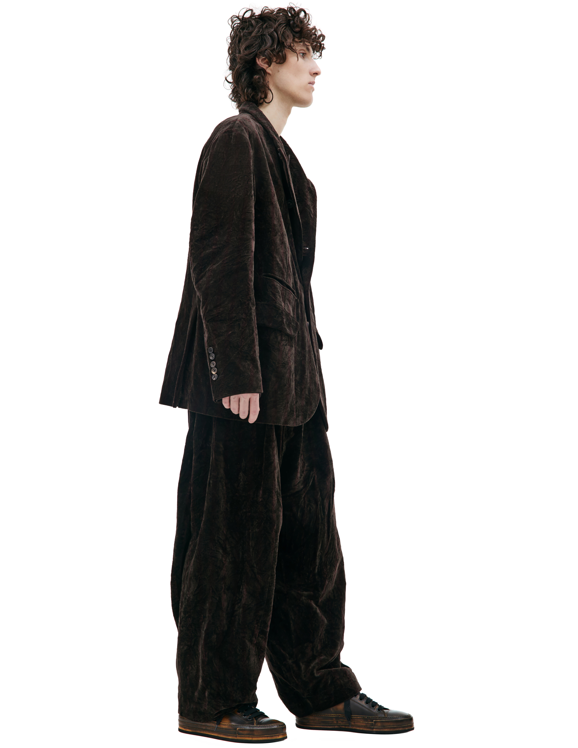 Бархатный пиджак с воротником-стойкой Ziggy Chen 0M2330917, размер 50;52 - фото 2