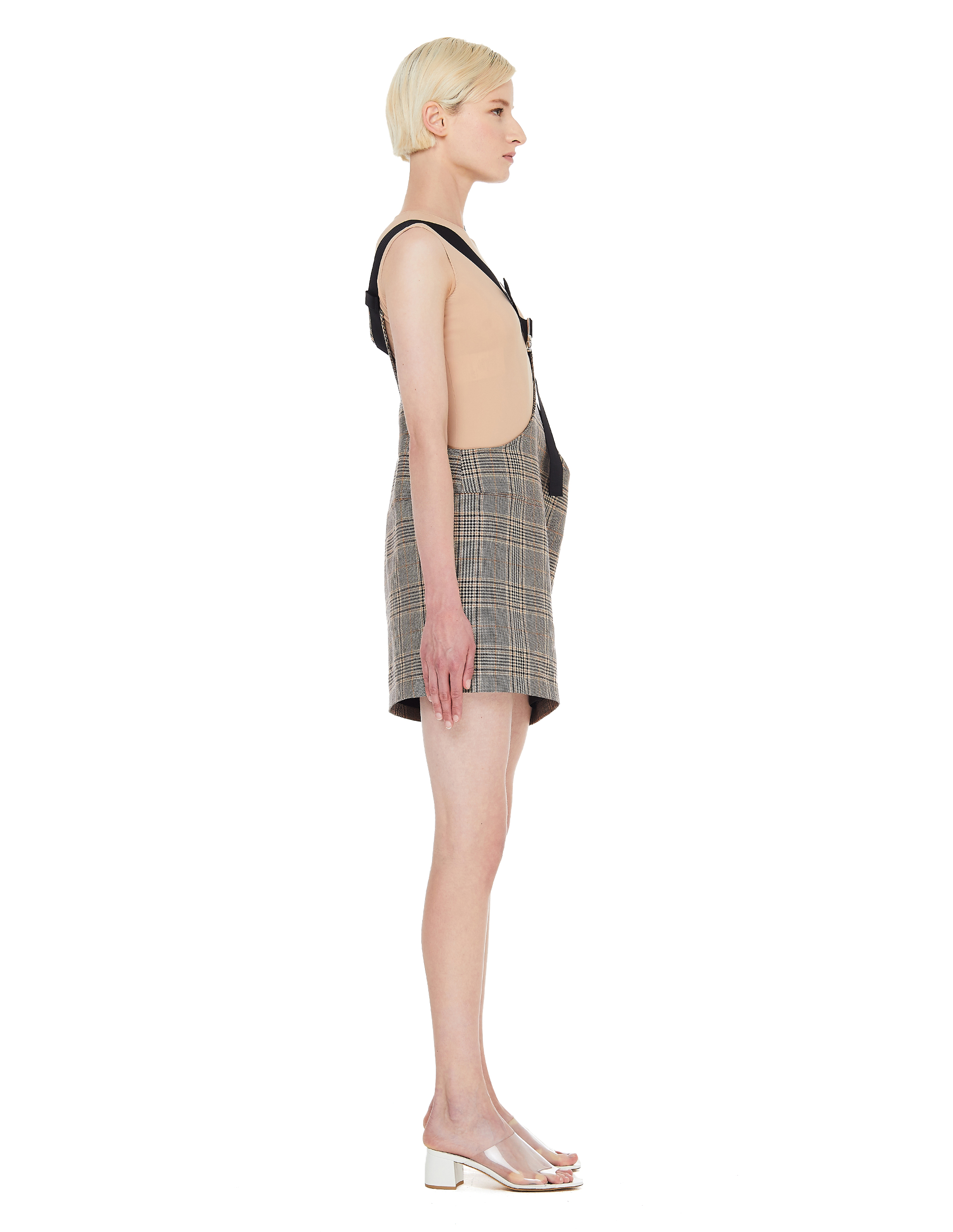 Бежевая юбка в клетку - Junya Watanabe  JF-S016-051-1 Фото 2