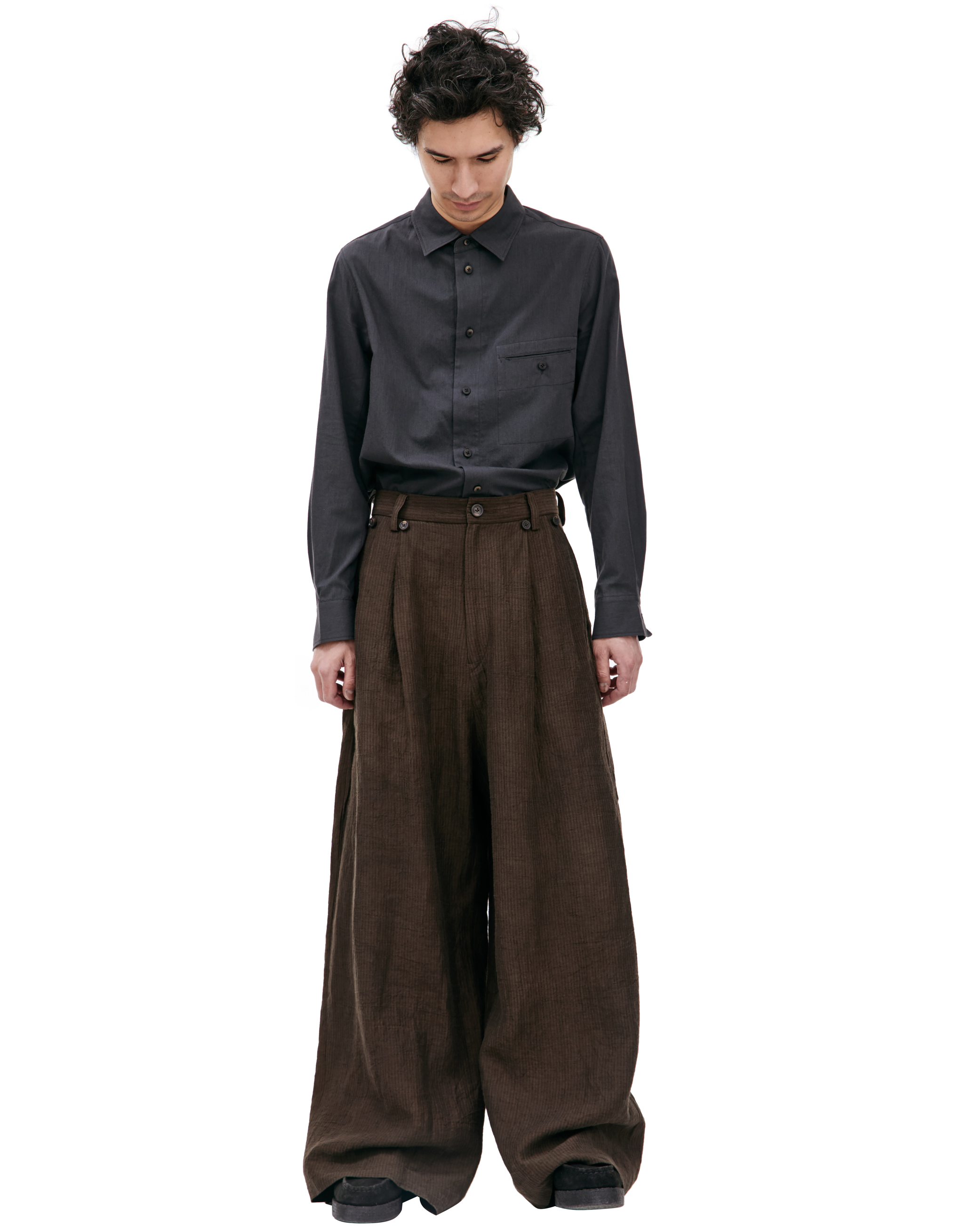 Широкие льняные брюки Ziggy Chen 0M2410507, размер 50;48 - фото 1
