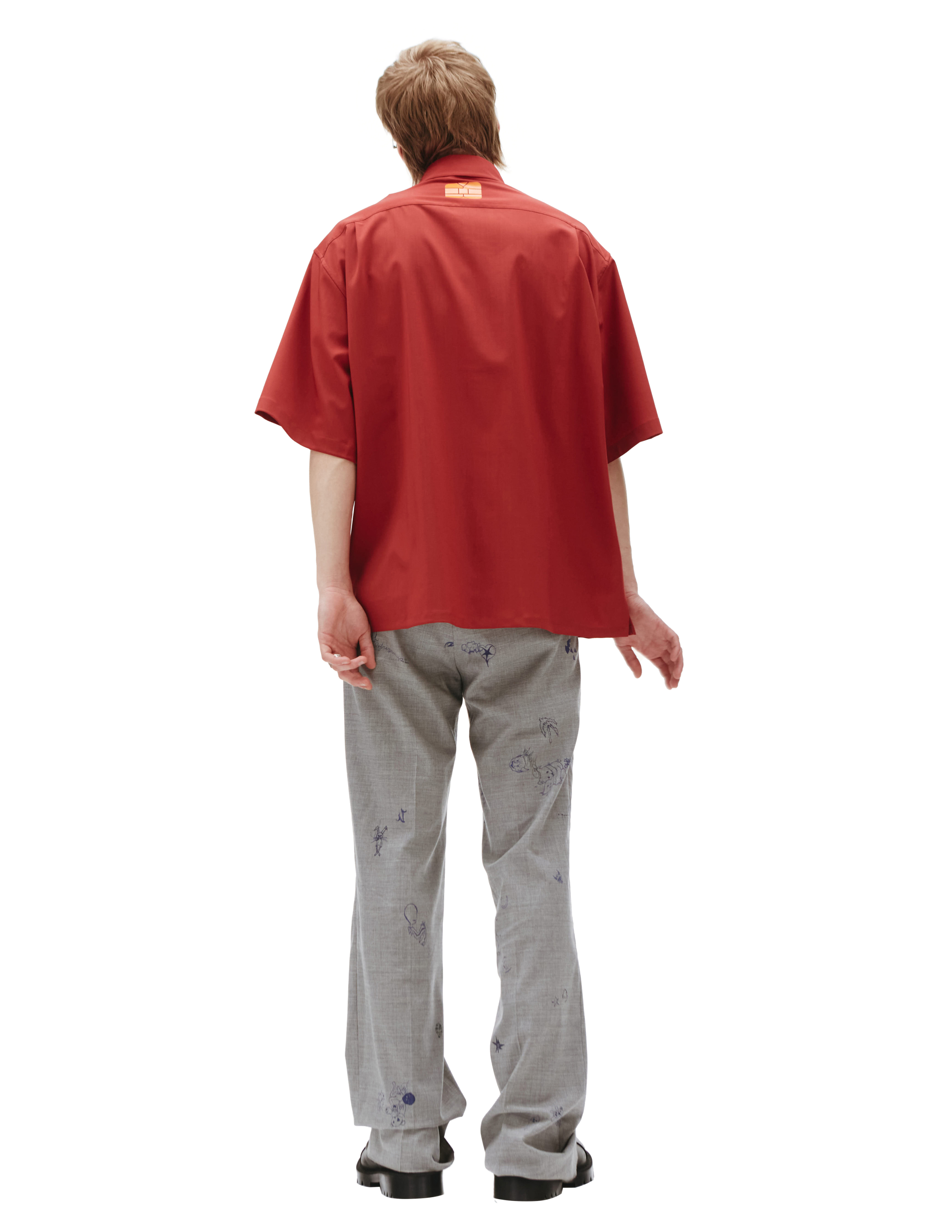Красная рубашка на молнии VTMNTS VL12SH300R, размер XL;L;M - фото 3