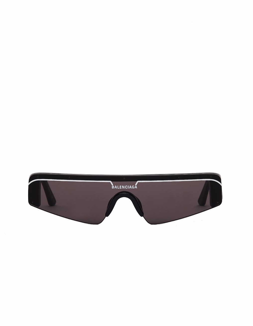Черные очки Ski Rectangle Balenciaga 570483/T0001/1000/ss20, размер One Size 570483/T0001/1000/ss20 - фото 2