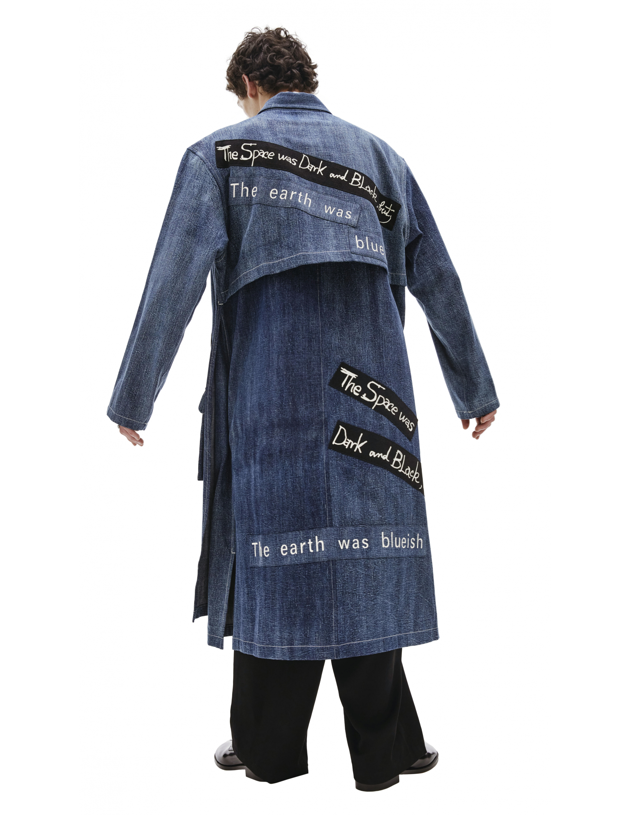 Синее джинсовое пальто - Yohji Yamamoto HD-B47-005-1 Фото 10