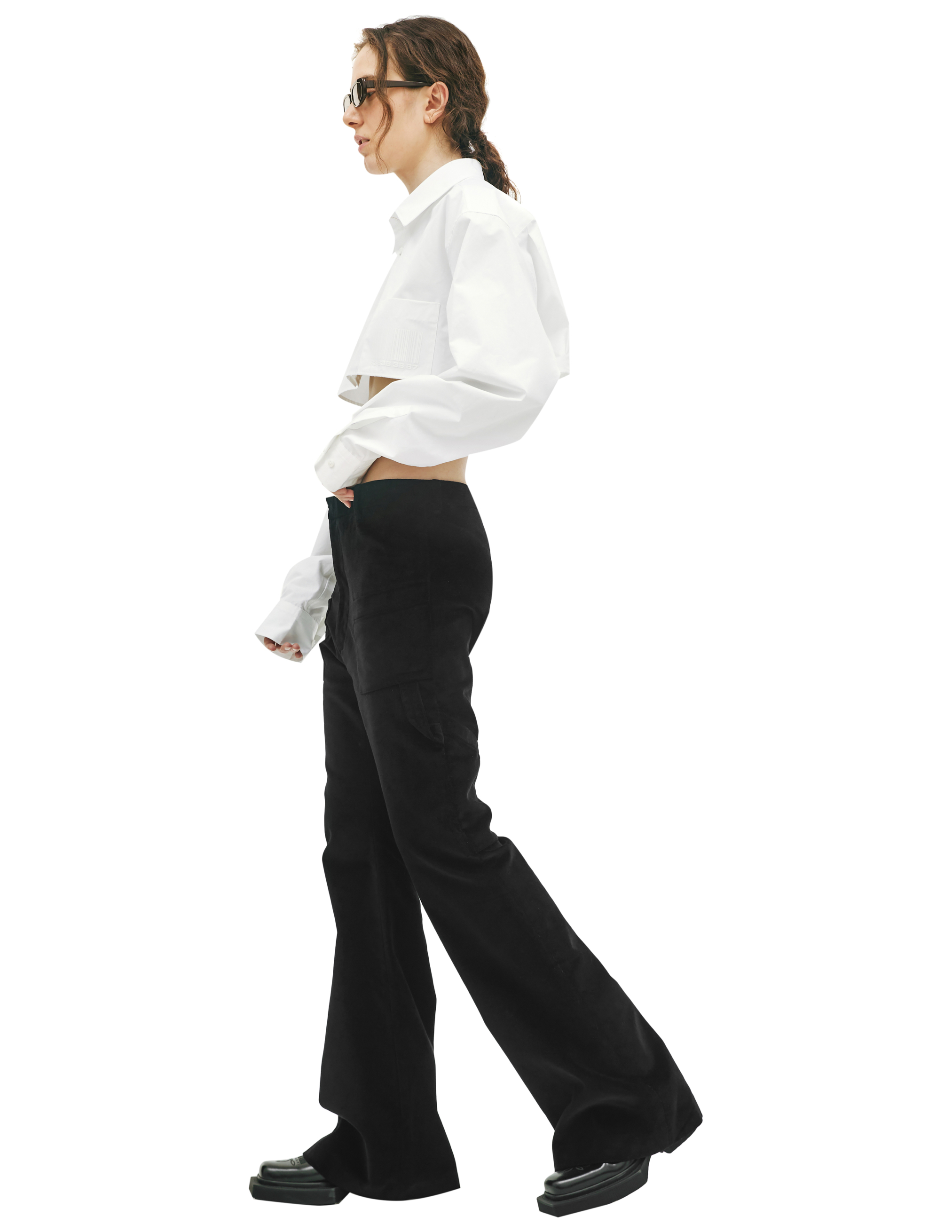 Бархатные брюки Vetements WF17PA8, размер sm - фото 2