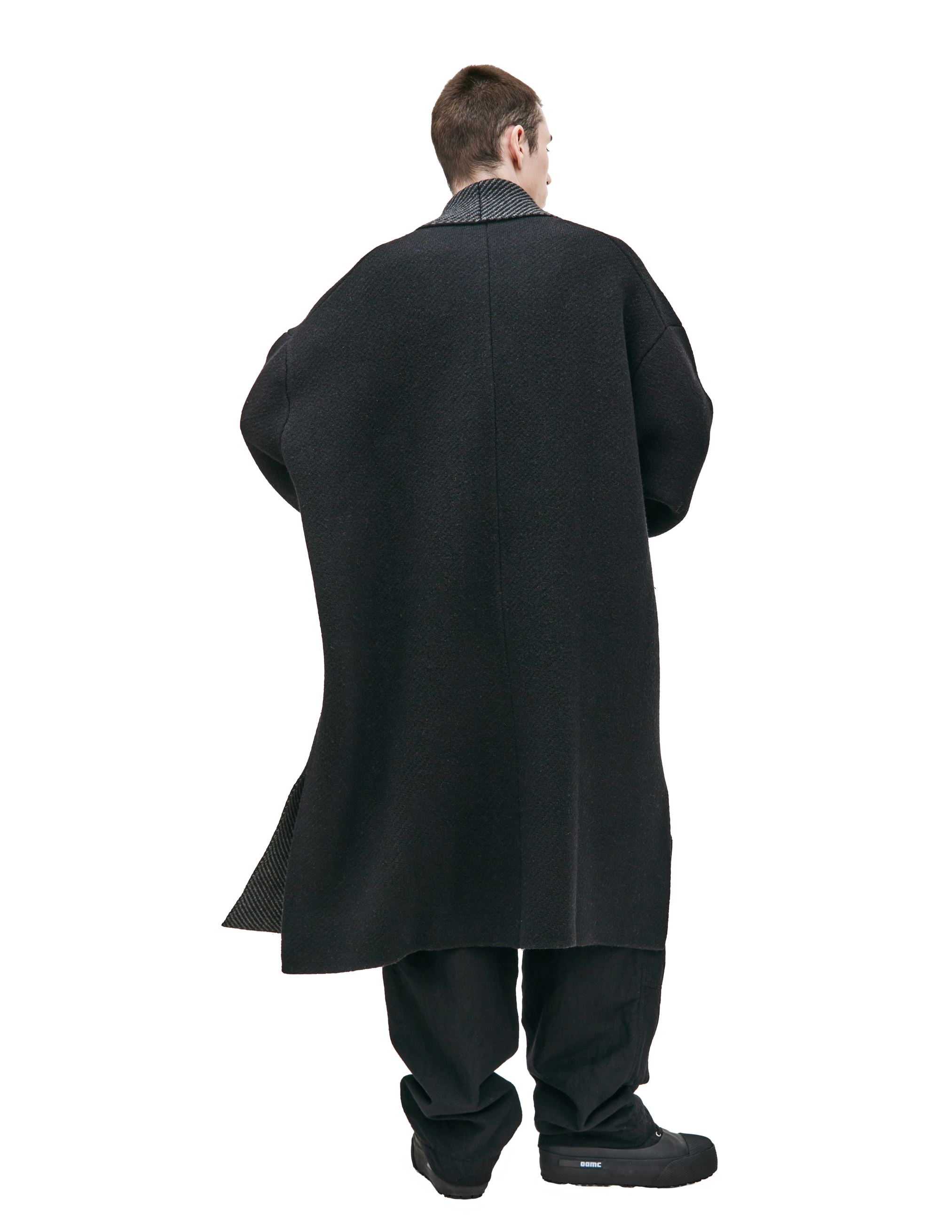 Шерстяное пальто в полоску The Viridi-Anne VI-3527-06, размер 3 - фото 3