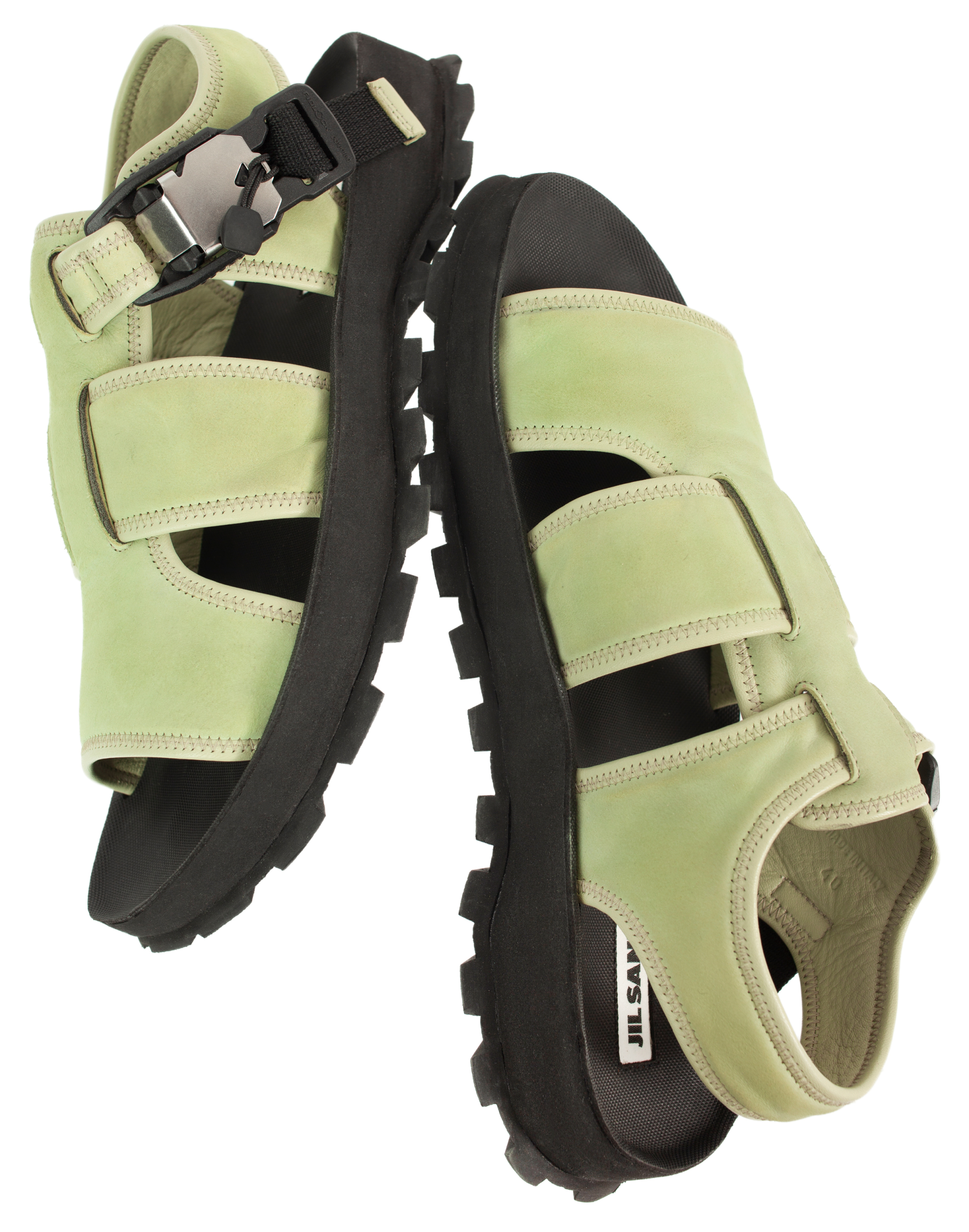 Замшевые сандалии с магнитной застежкой Jil Sander JI38503A/15522/333, размер 41;40;39
