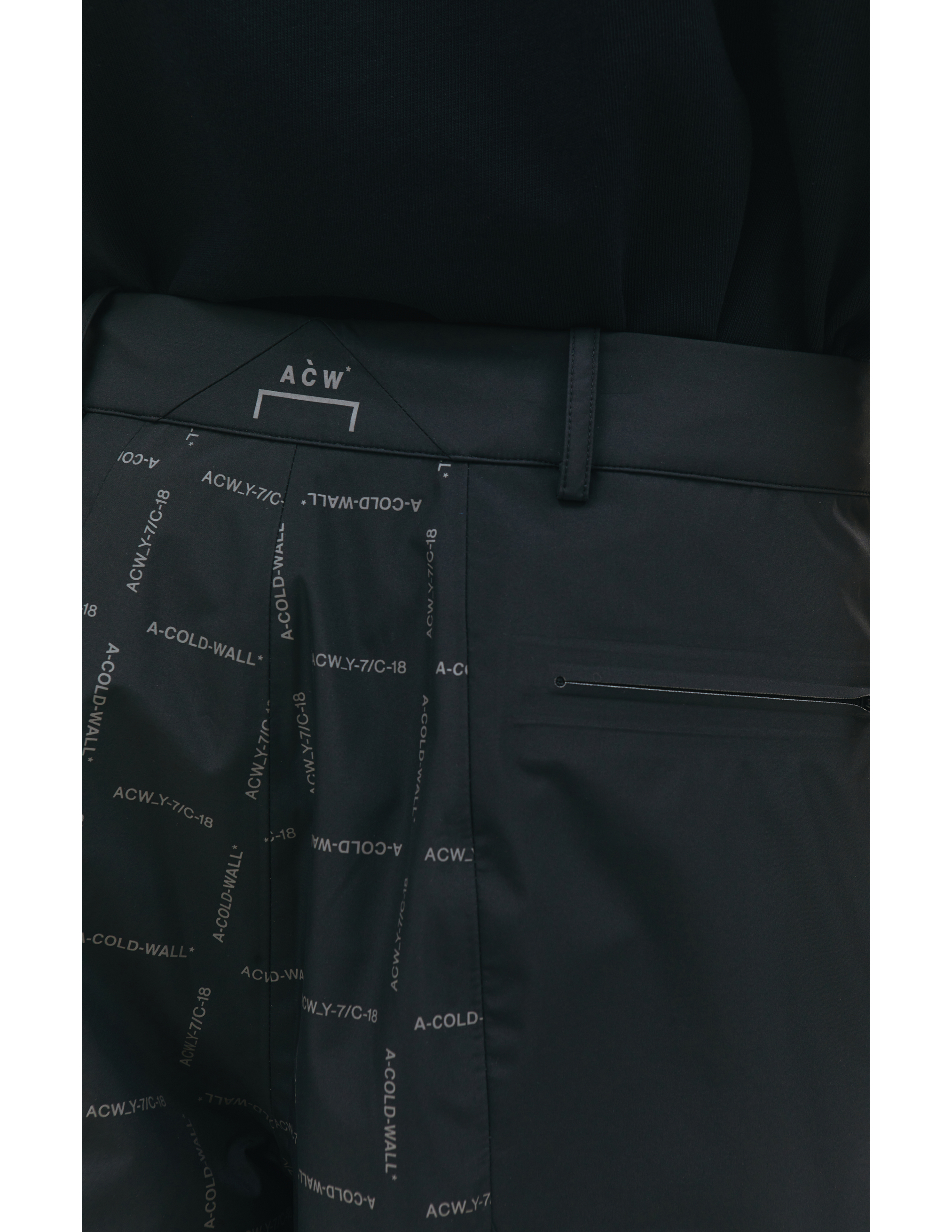 Черные брюки с монопринтом A-COLD-WALL* ACWMB176, размер 52;50;48 - фото 6