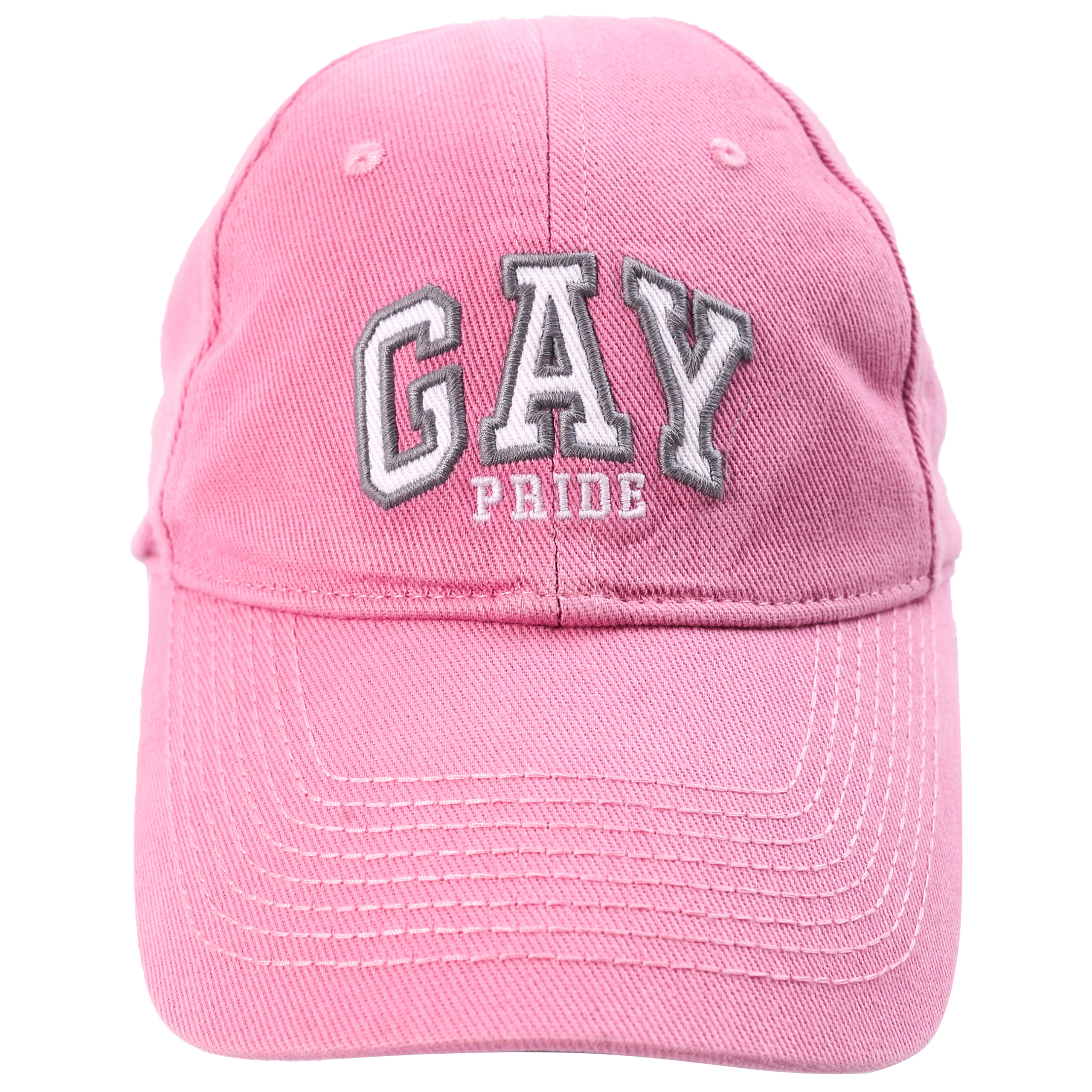 Розовая кепка с вышивкой GAY Balenciaga 670810/410B2/5900, размер L;S