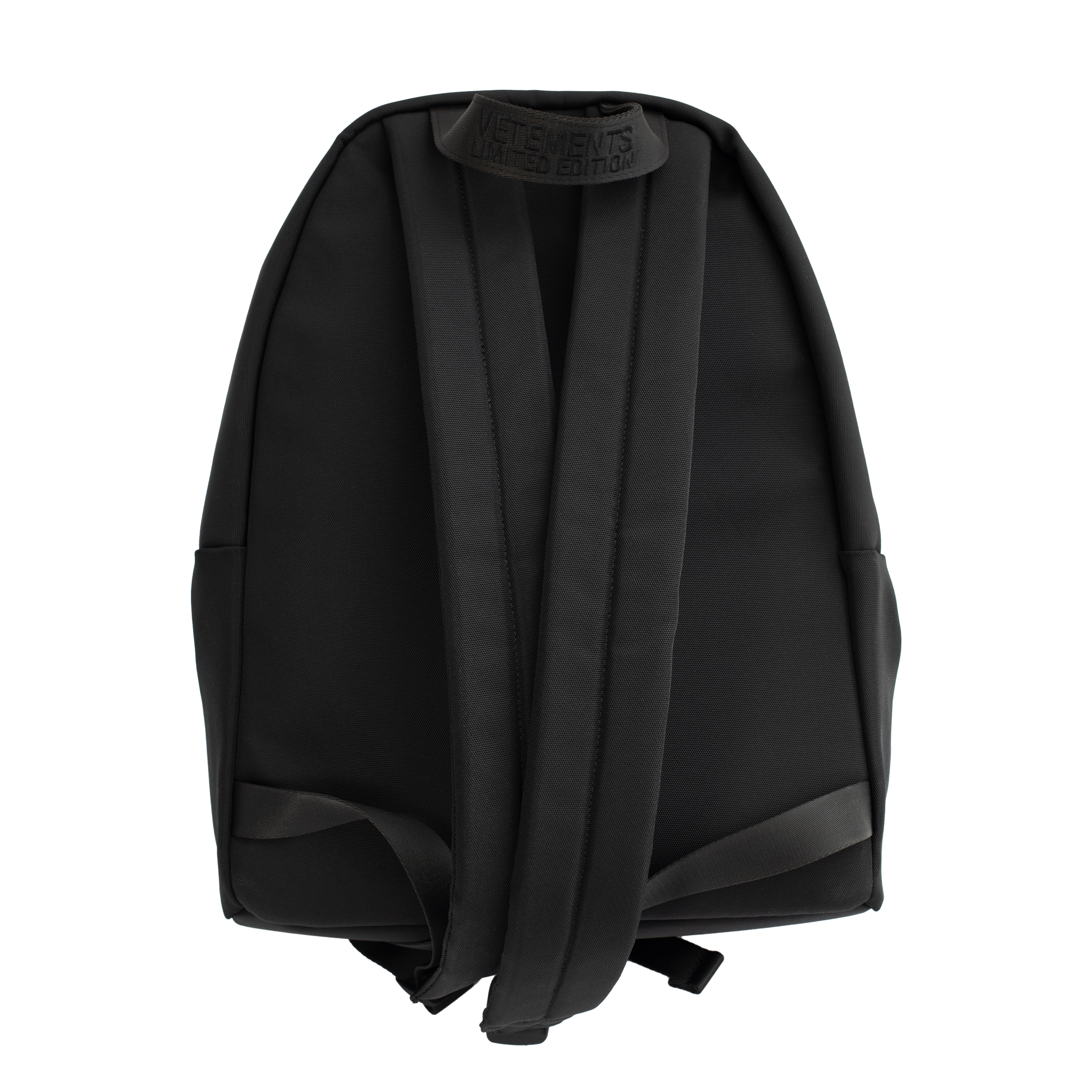 Черный рюкзак с принтом Fashion is my Profession Vetements UA52BA600B/1302, размер One Size UA52BA600B/1302 - фото 4
