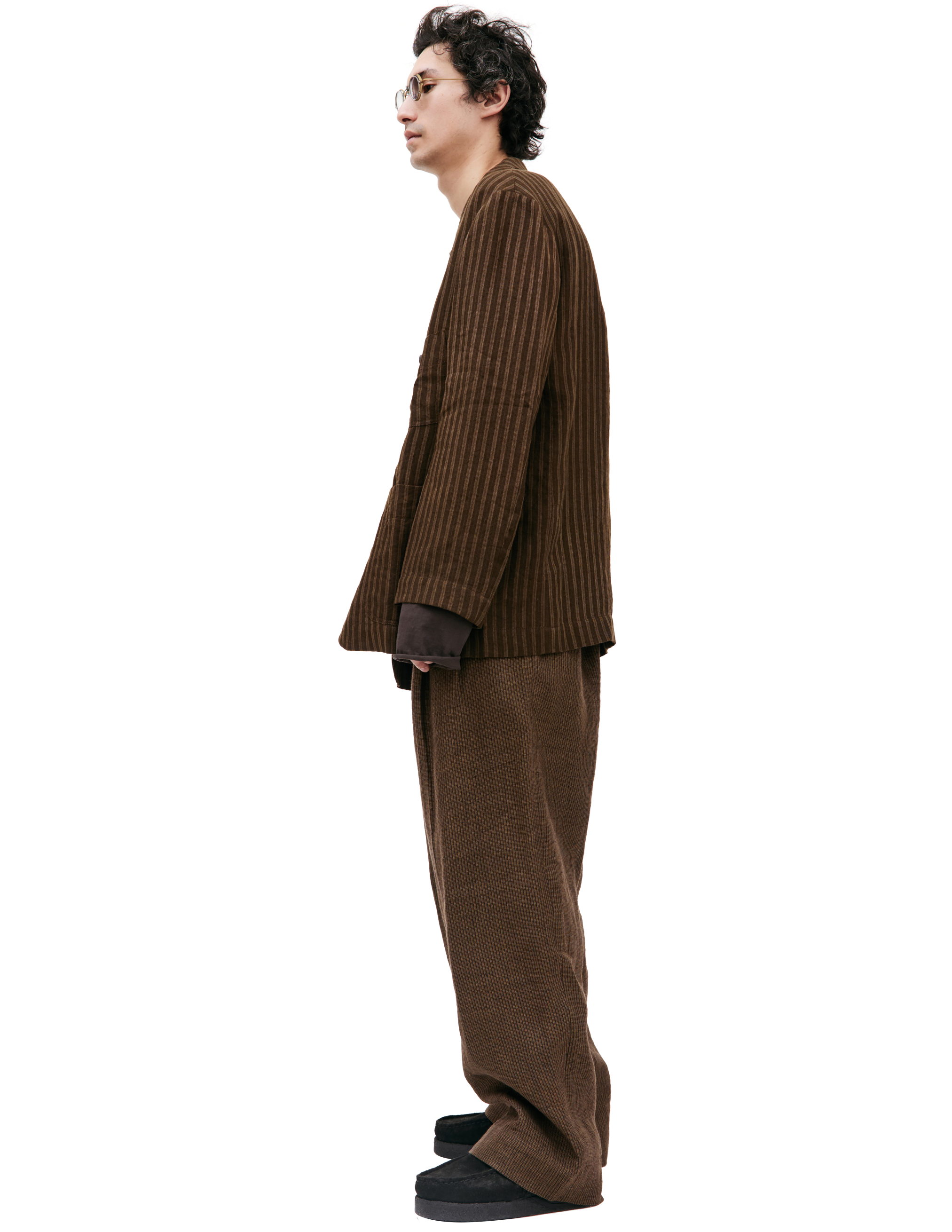 Льняной пиджак в полоску Ziggy Chen 0M2410908, размер 48;50 - фото 2