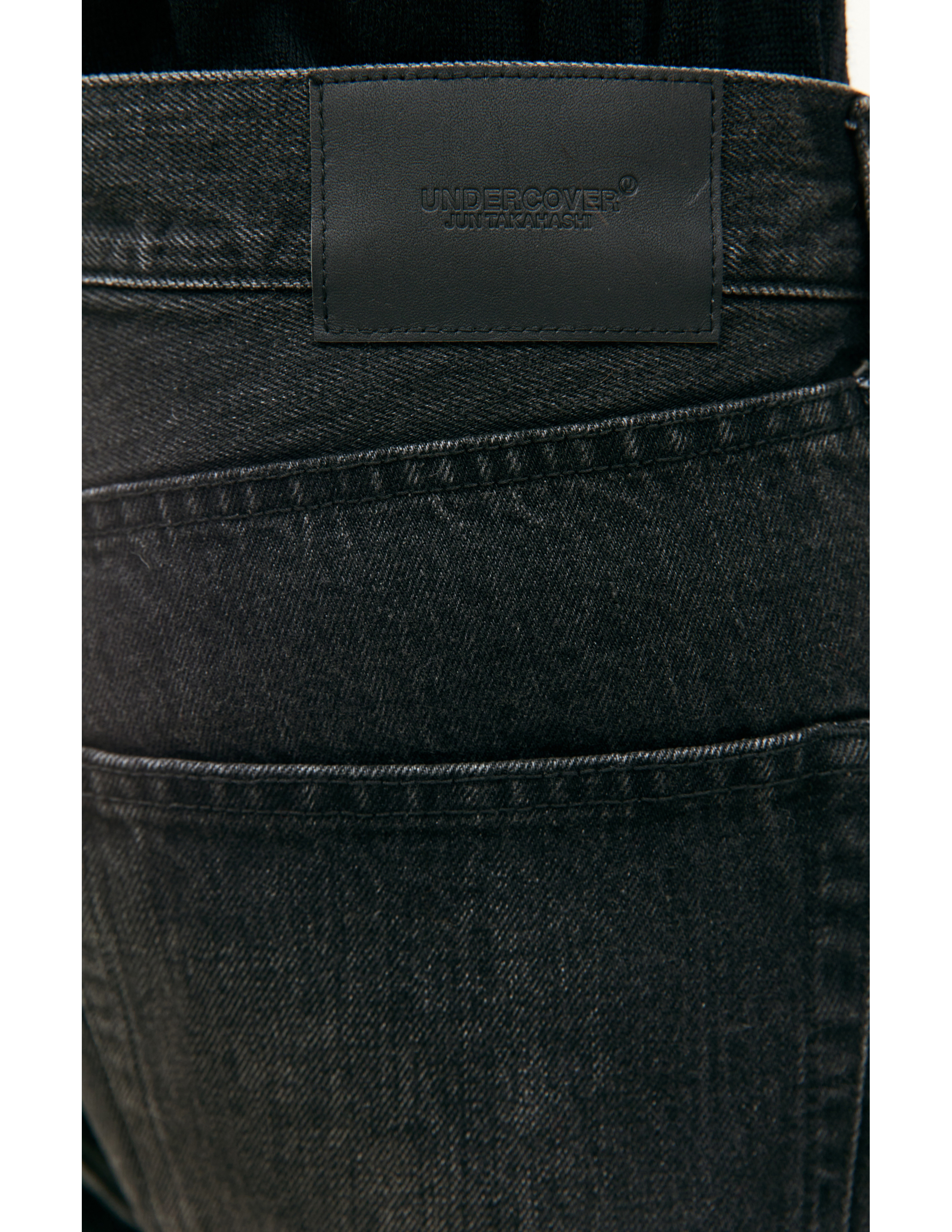 Серые джинсы с вышивкой бисером Undercover UC2C4509-1, размер 5 - фото 4