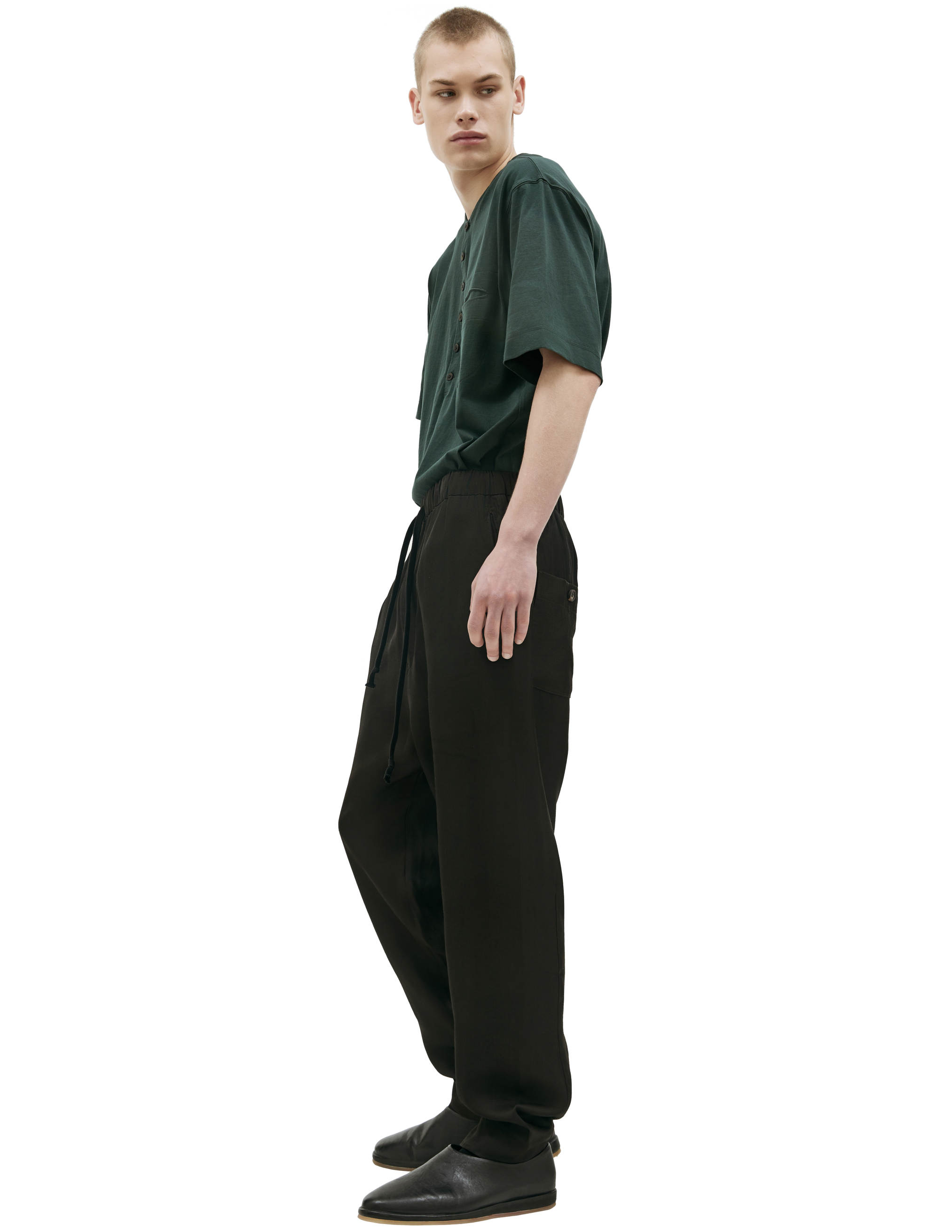 Черные брюки на резинке Ziggy Chen 0M2310514, размер 48;50 - фото 2