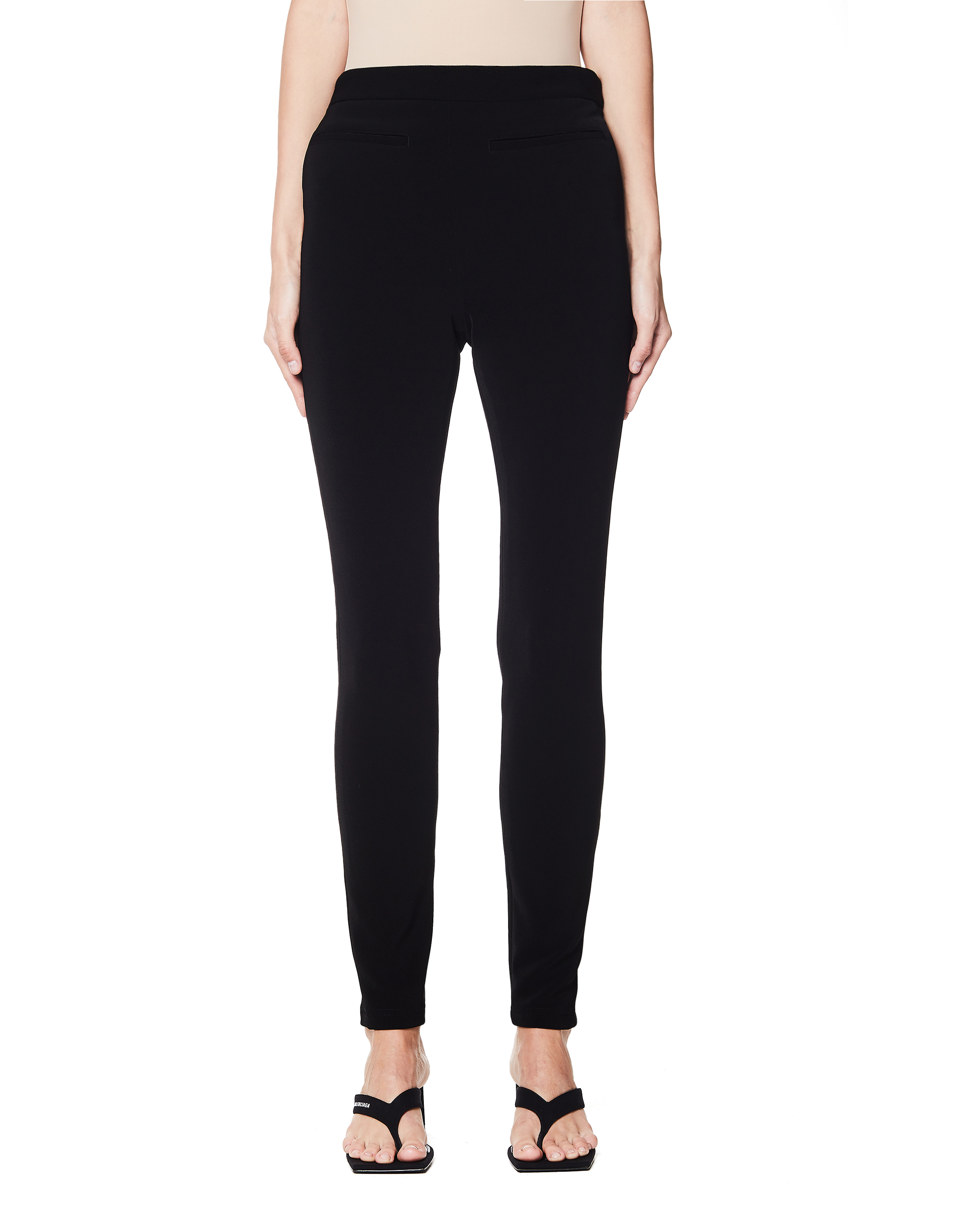 Черные зауженные брюки Balenciaga 622010/TEQ28/1000, размер 40 622010/TEQ28/1000 - фото 1