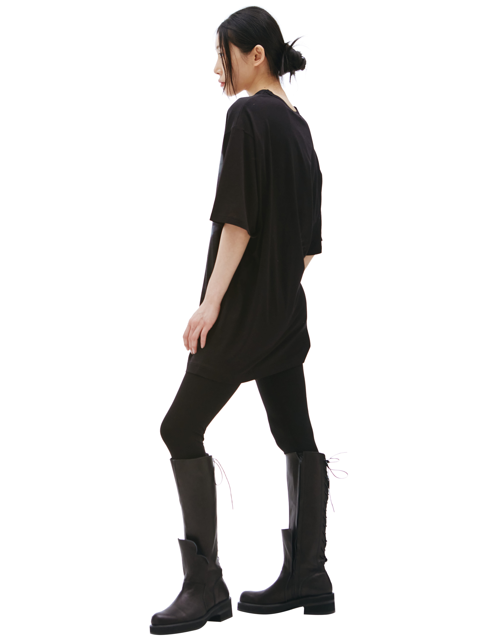 Черная футболка с эскизным принтом Yohji Yamamoto HG-T69-272-1, размер 3 - фото 2