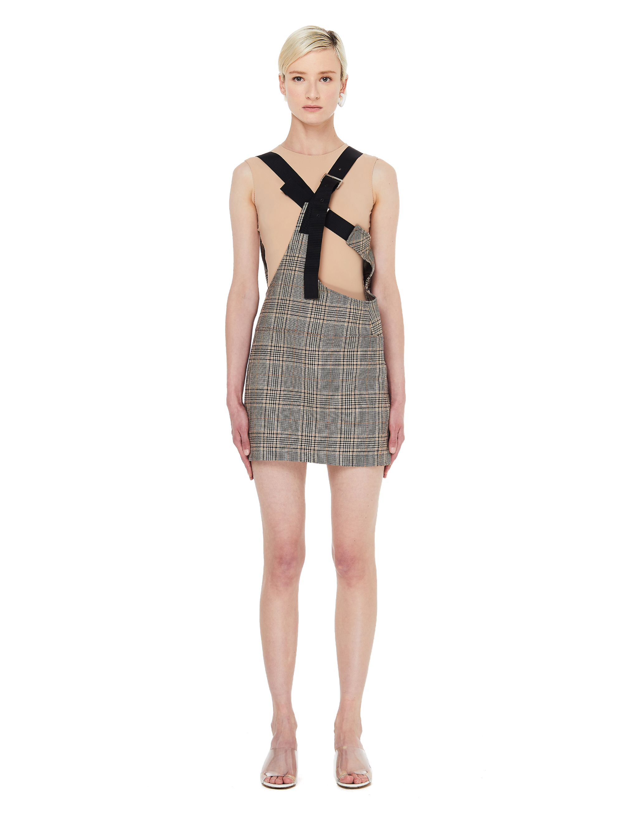 Бежевая юбка в клетку - Junya Watanabe  JF-S016-051-1 Фото 1