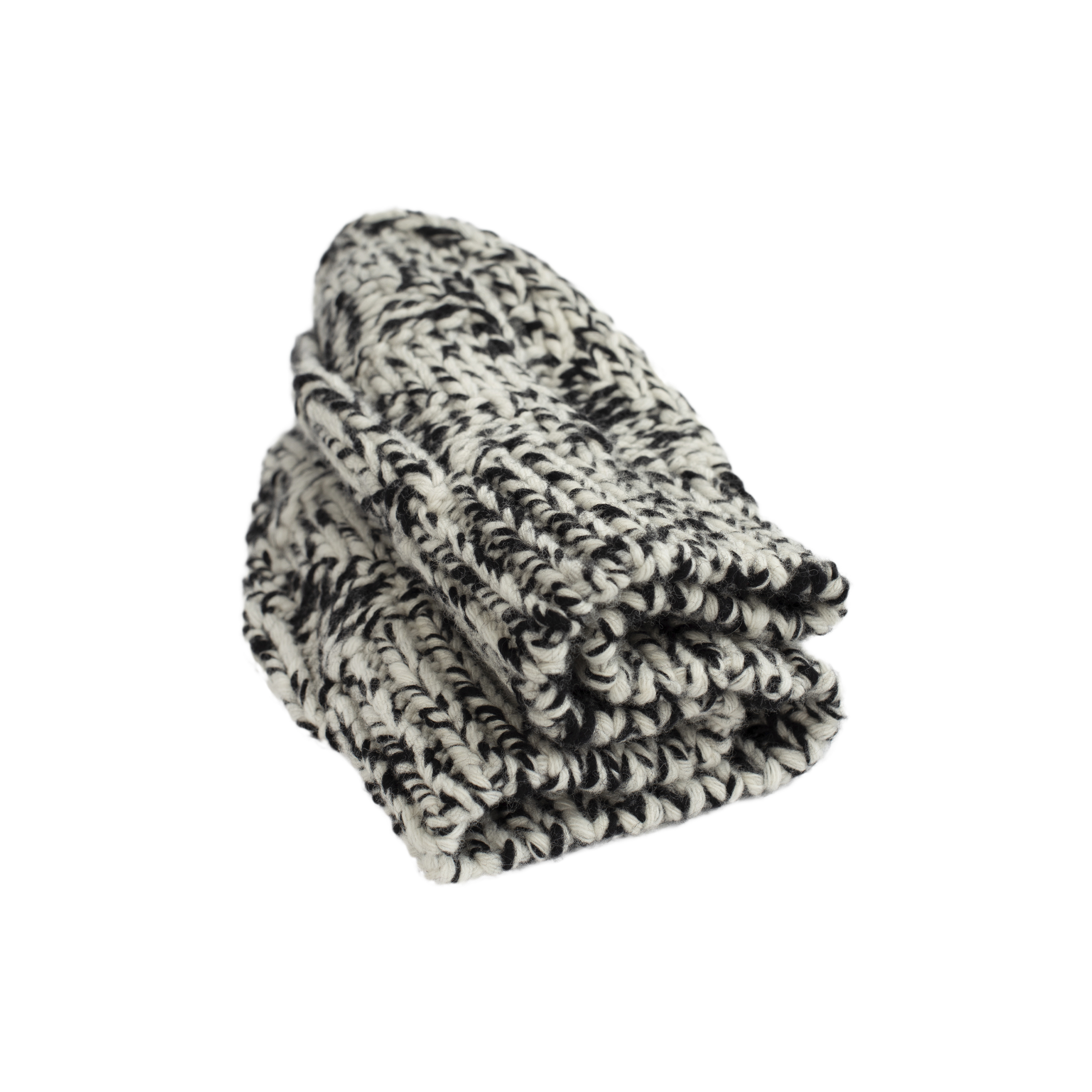Черно-белая шапка крупной вязки из шерсти Jil Sander JPUT769542/MTY20118/060, размер One Size JPUT769542/MTY20118/060 - фото 4