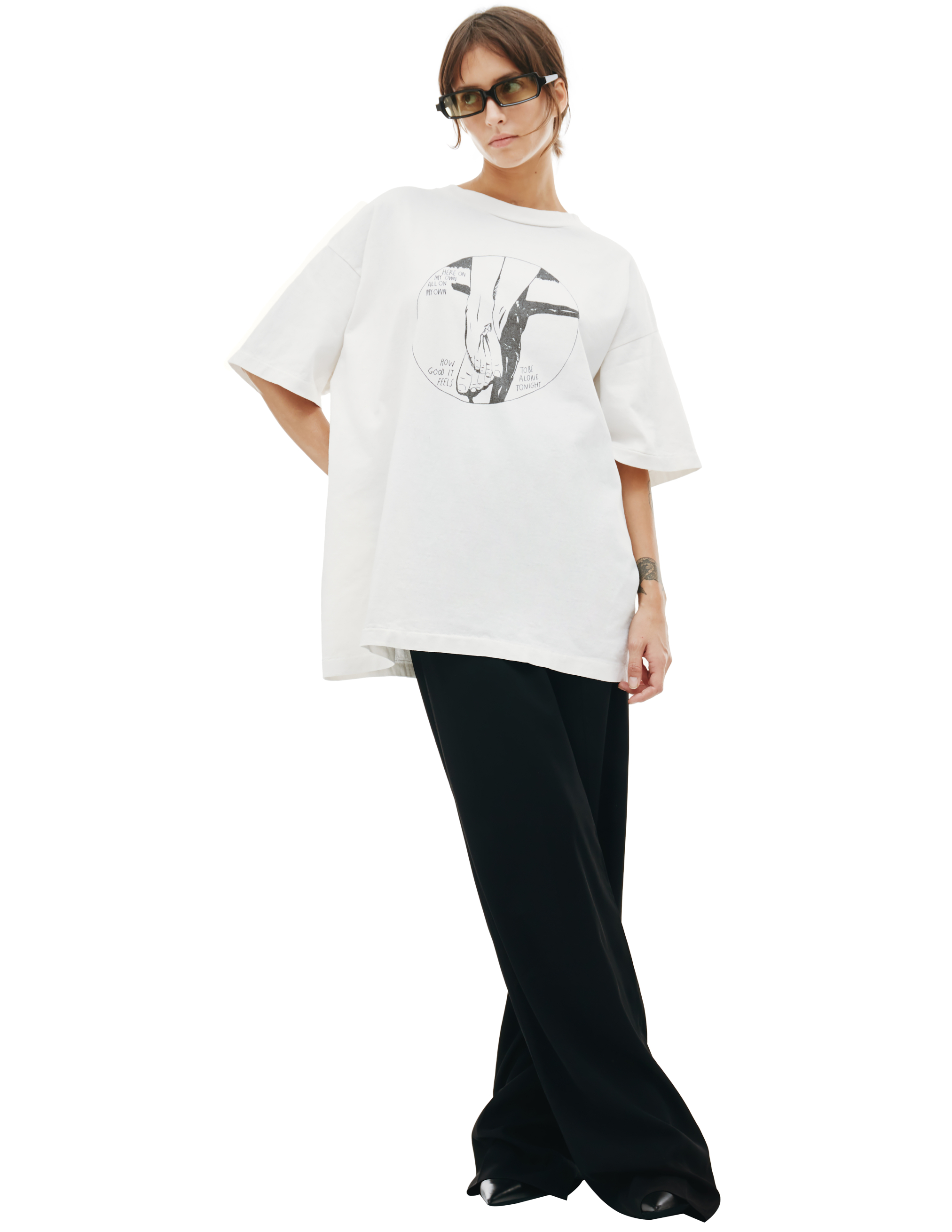 Белая футболка с принтом Saint Michael SM-S22-1111-002, размер 3XL;XXL;XL;L
