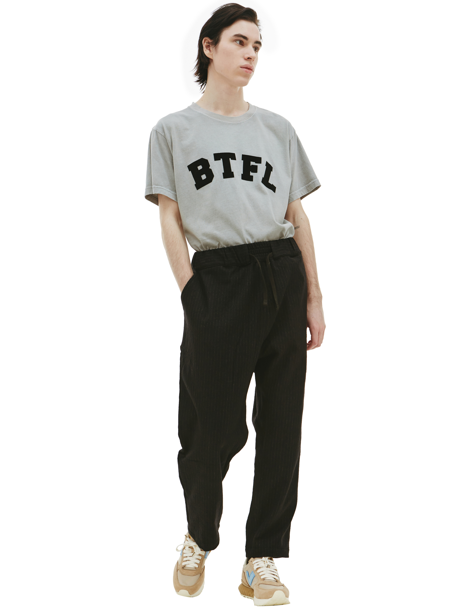 Зауженные брюки в полоску BTFL BTFLAW22B005, размер XL