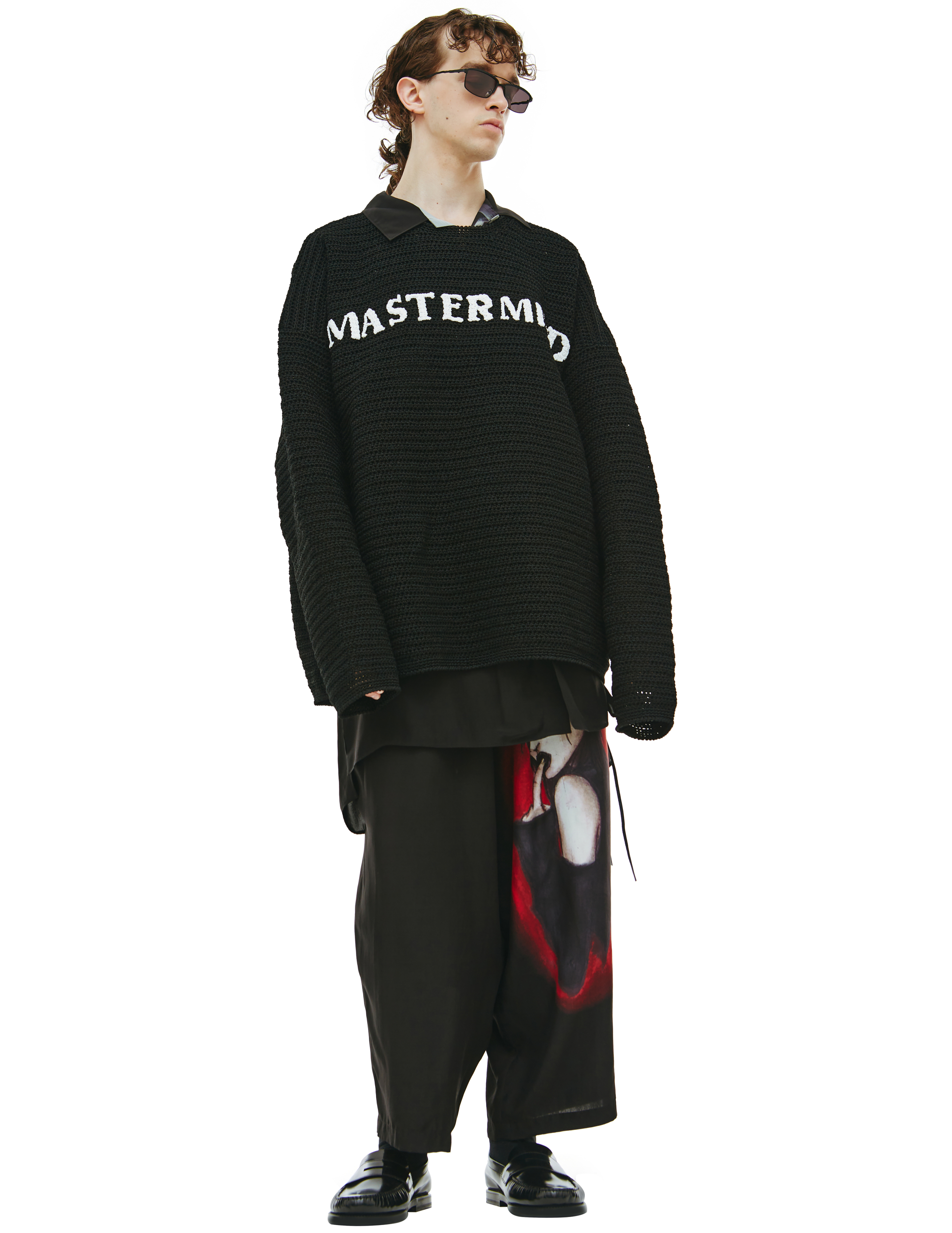 Вязанный свитер с логотипом Mastermind WORLD MW22S08/KN005/603, размер XL