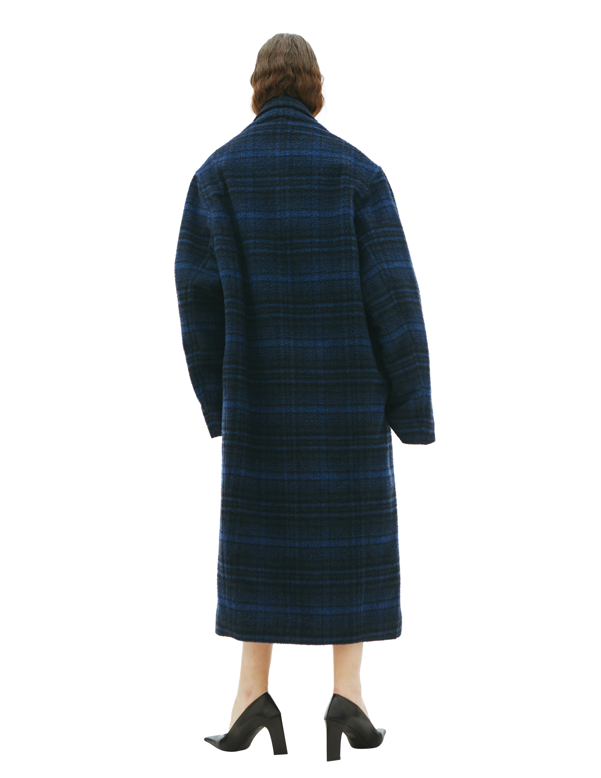 Шерстяное пальто в винтажную клетку Balenciaga 681163/TLU11/8060, размер 3;2 681163/TLU11/8060 - фото 3