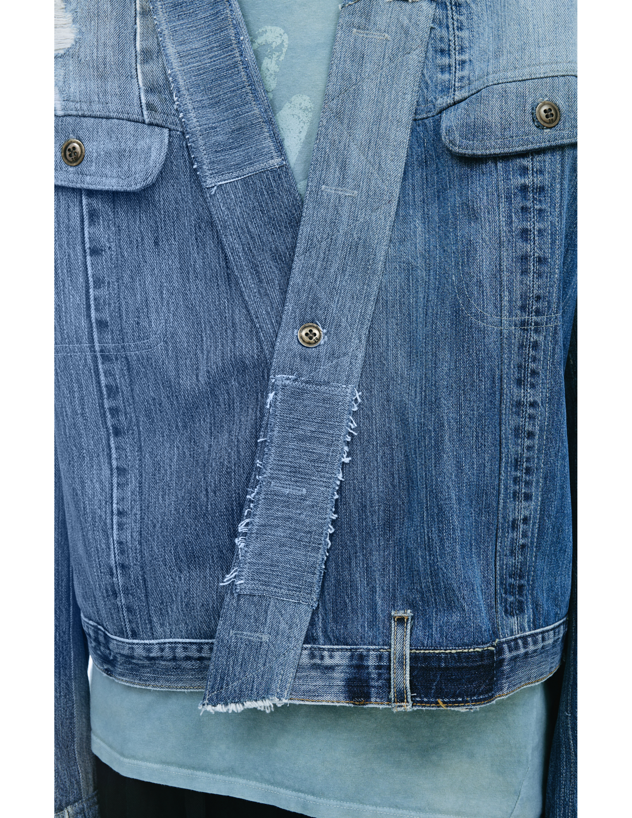Джинсовая куртка с винтажным эффектом Greg Lauren FM017, размер 4;5 - фото 4