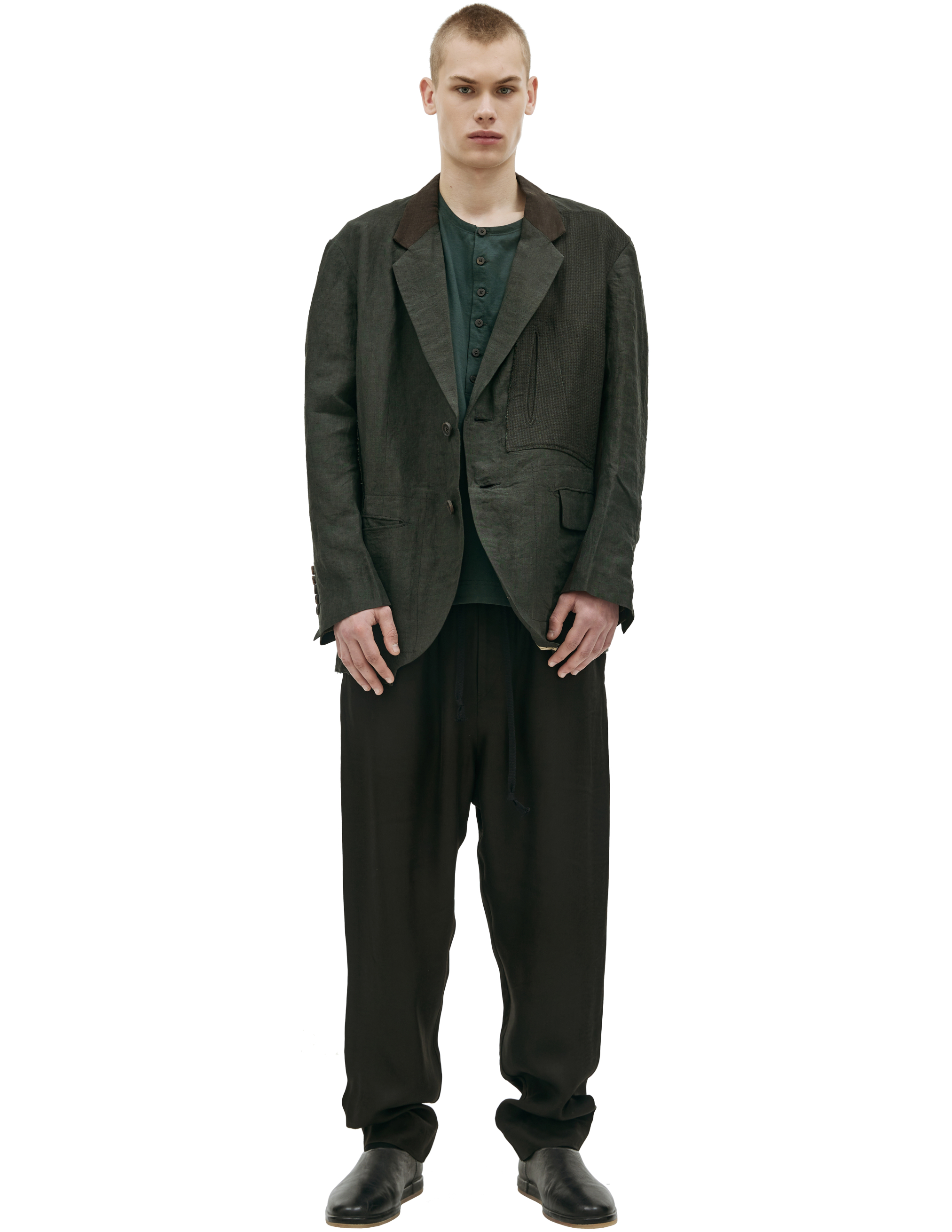 Льняной пиджак со вставками Ziggy Chen 0M2310905, размер 50 - фото 1