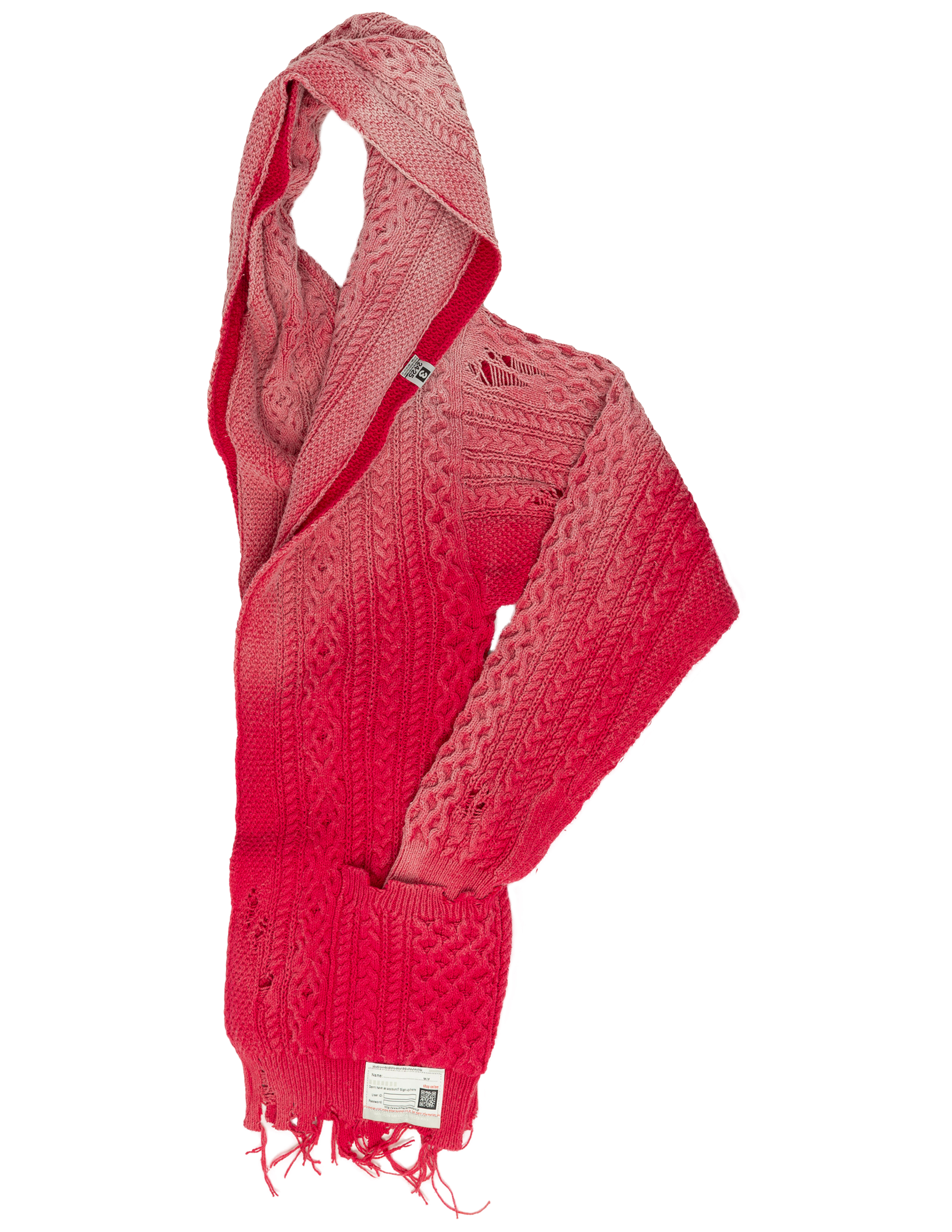 Вязаный шарф с рукавом