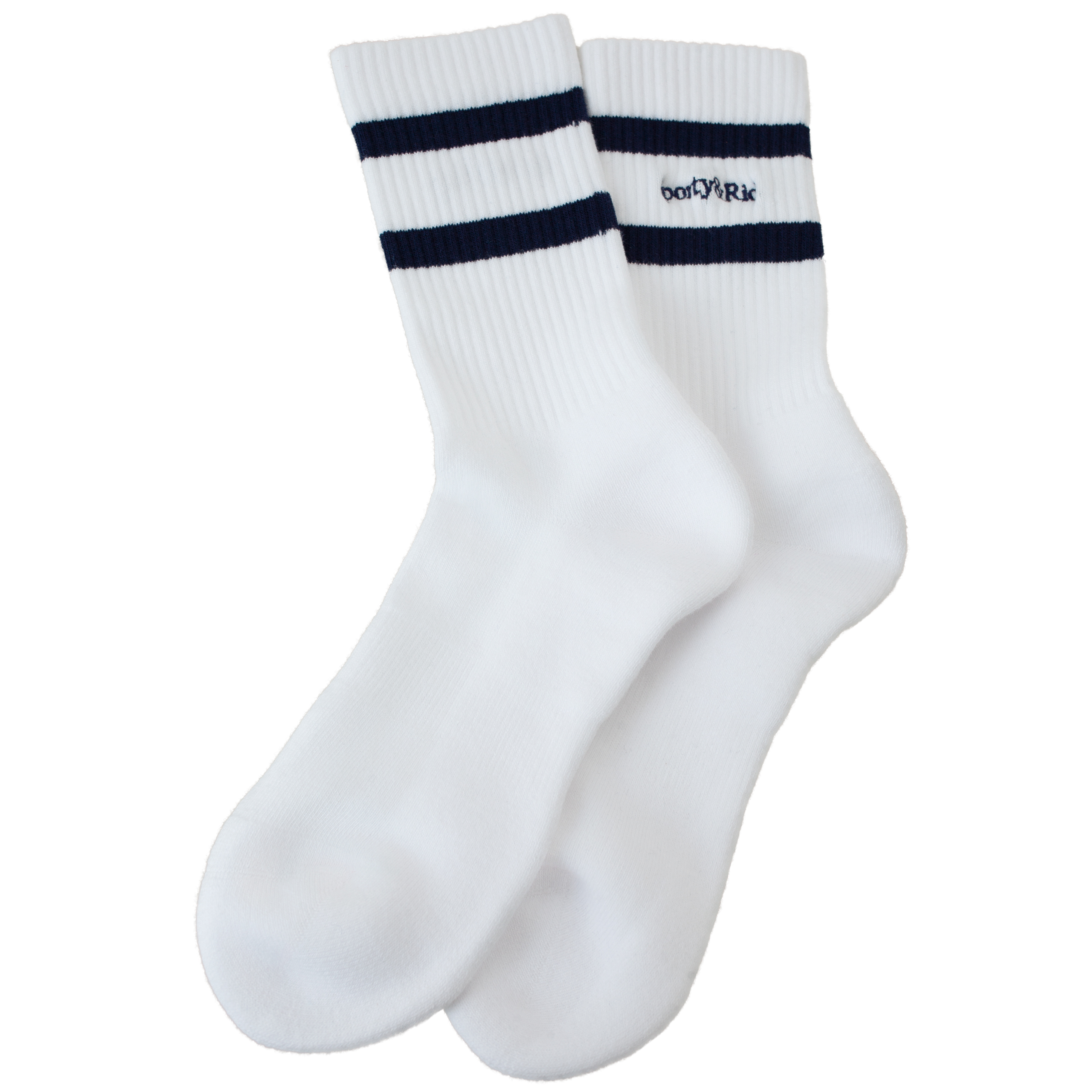 Белые носки с вышивкой логотипа SPORTY & RICH SO922WH, размер One Size - фото 1