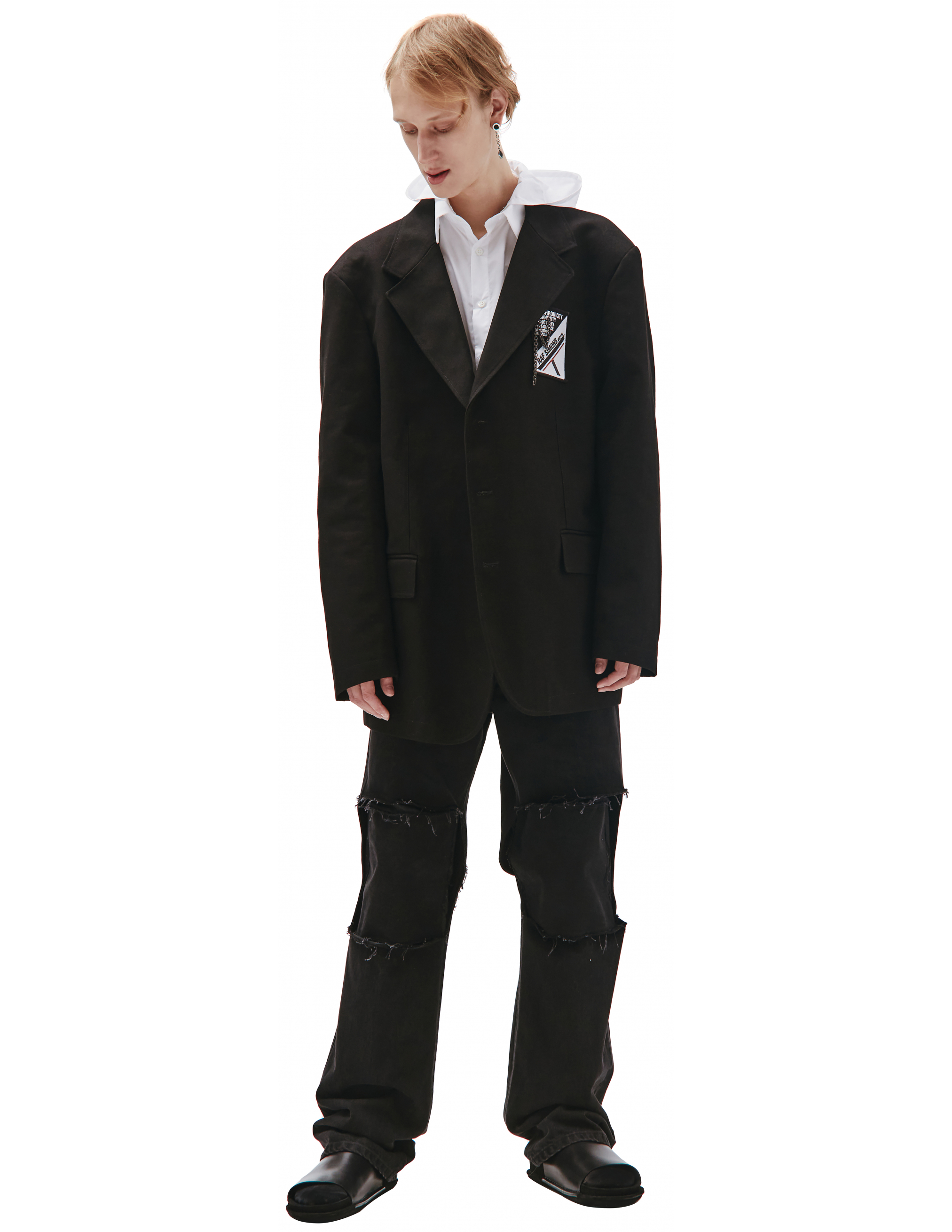Пиджак Оверсайз с патчем Raf Simons 212-M545B-10090-0099, размер 52;50;48;46 - фото 1