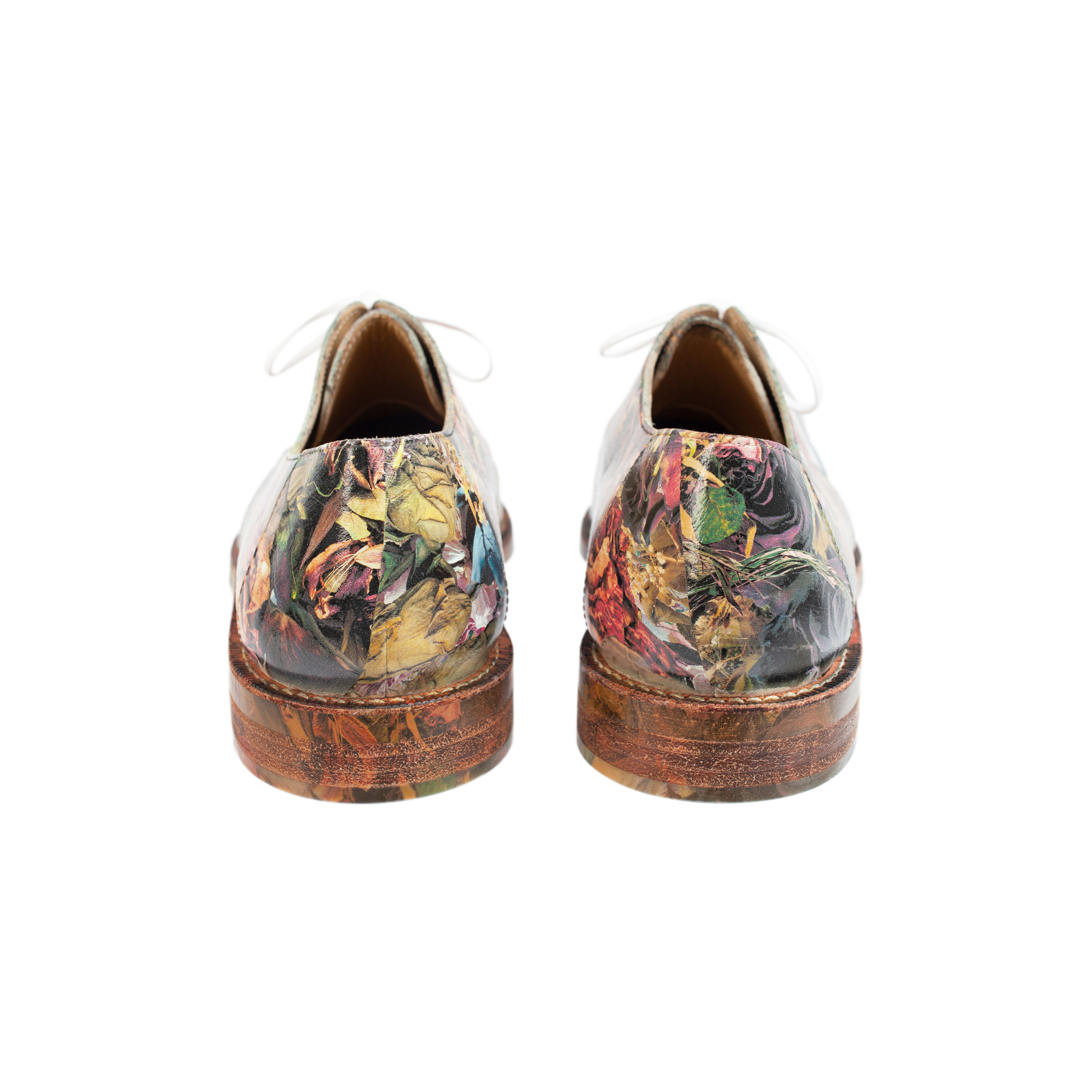Кожаные туфли с цветочным принтом - Comme des Garcons PI-K103-001-1 Фото 6