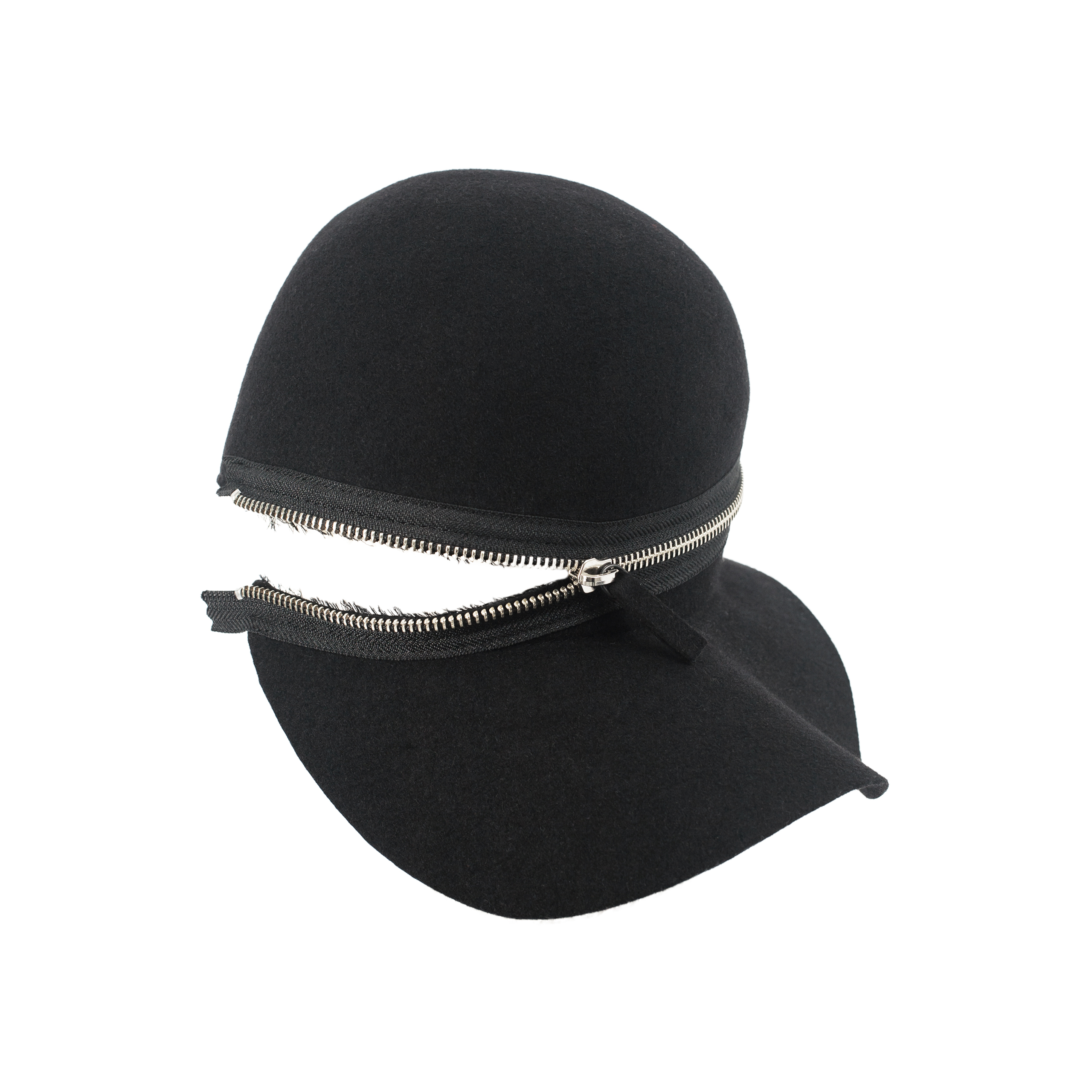 Черная шерстяная кепка Yohji Yamamoto FN-H14-161-1, размер 2 - фото 5