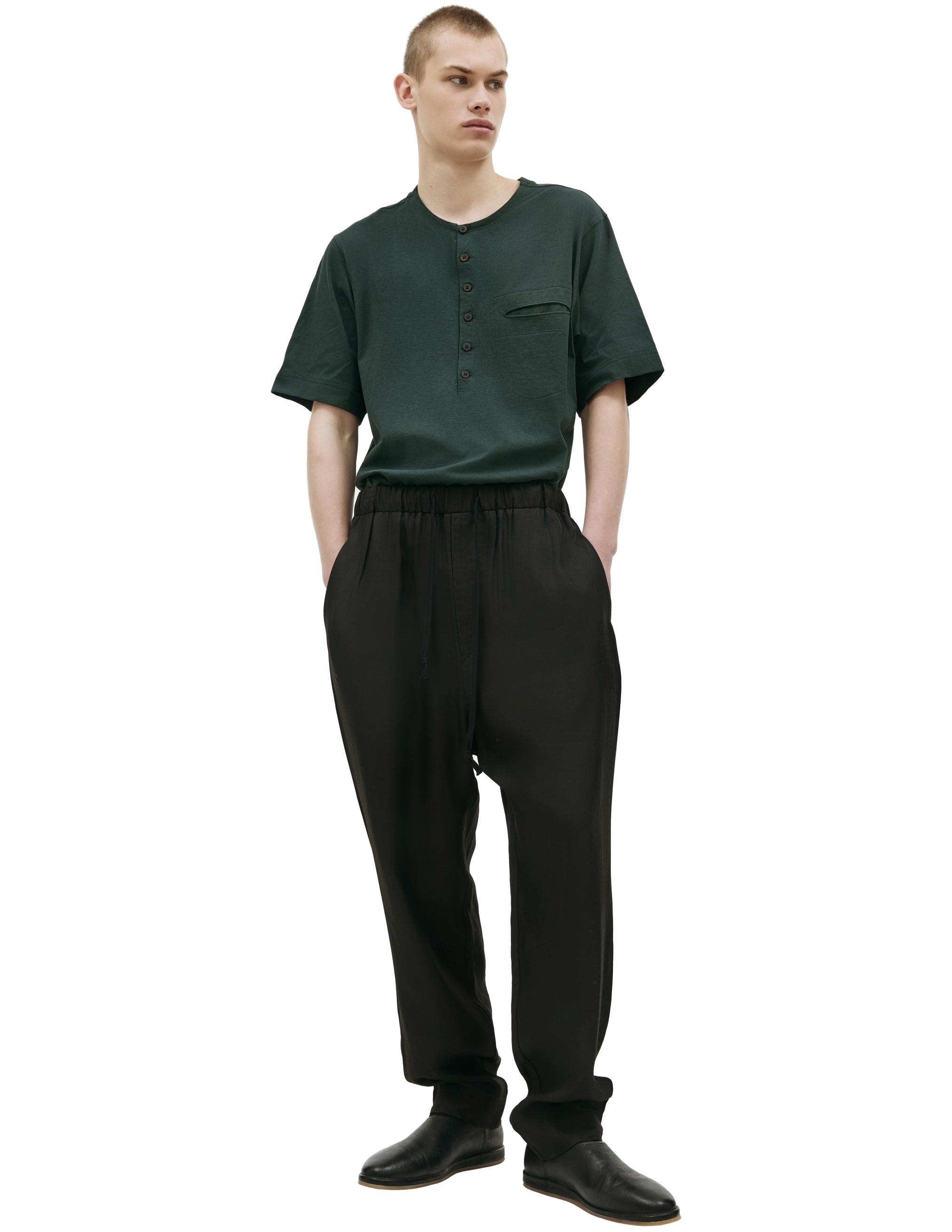 Черные брюки на резинке Ziggy Chen 0M2310514, размер 48;50 - фото 1