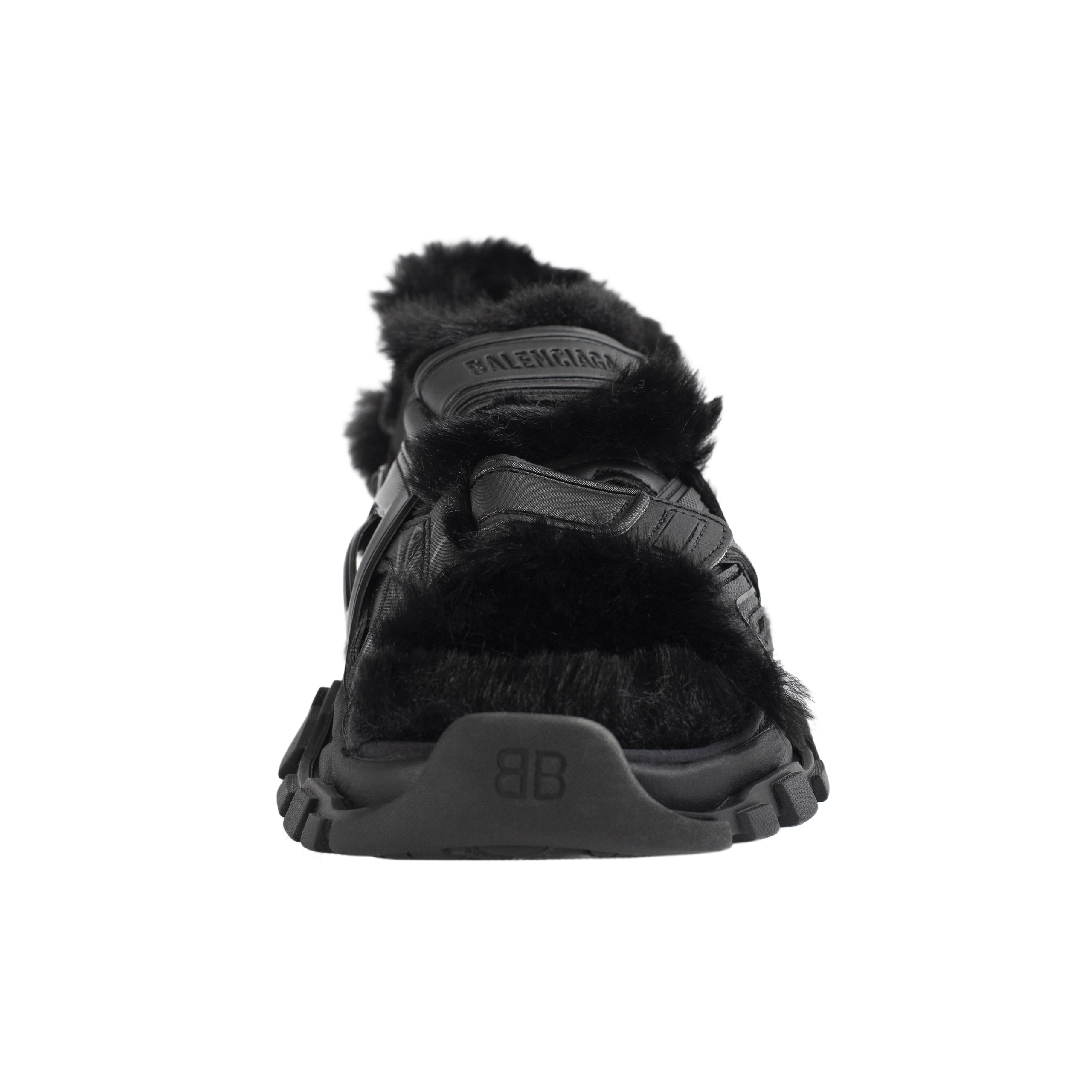 Черные сандалии Track с мехом - Balenciaga 668560/W3CQ3/1000 Фото 5