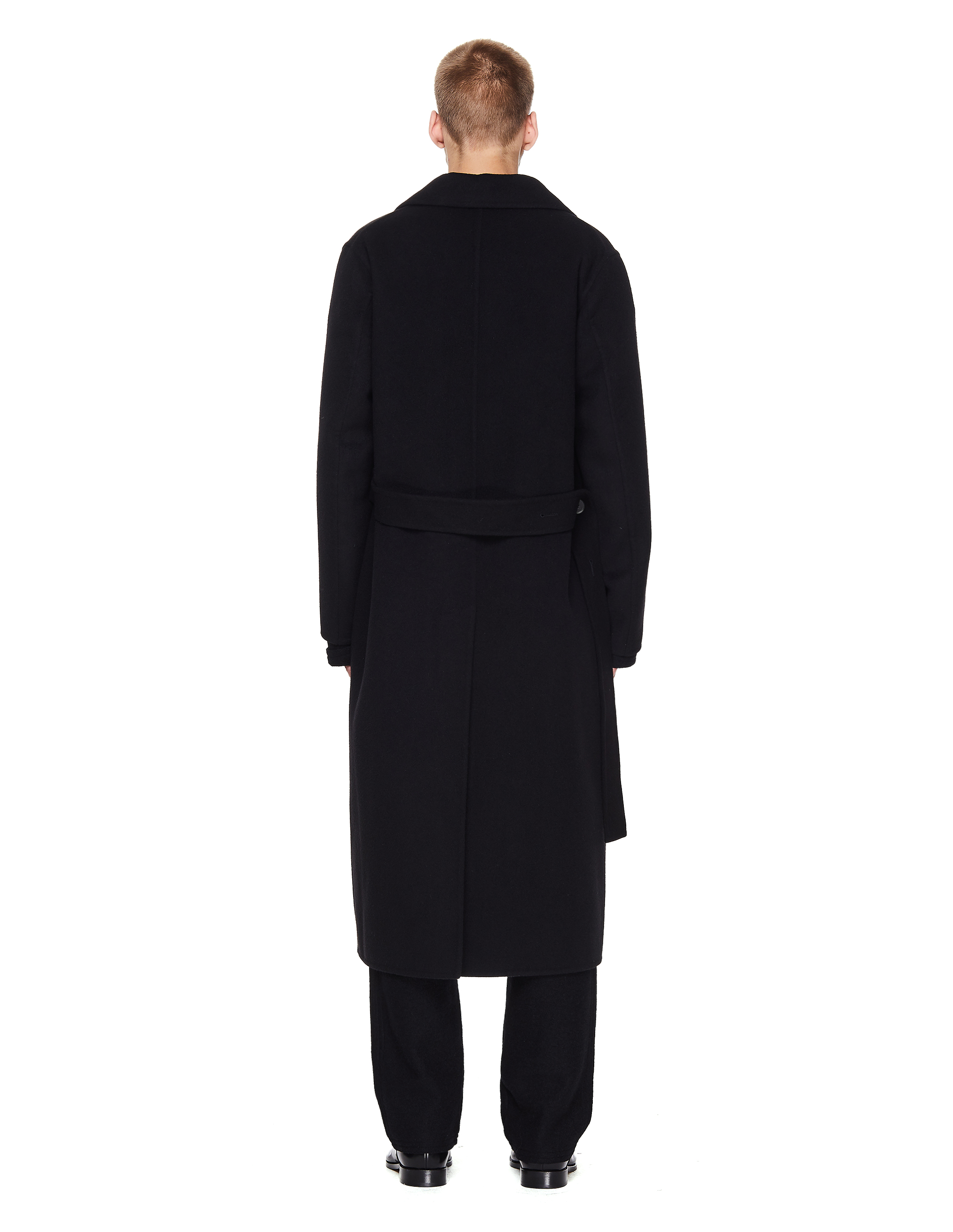 Черное кашемировое пальто с поясом - Jil Sander JSMR120103/MR100103/001 Фото 3