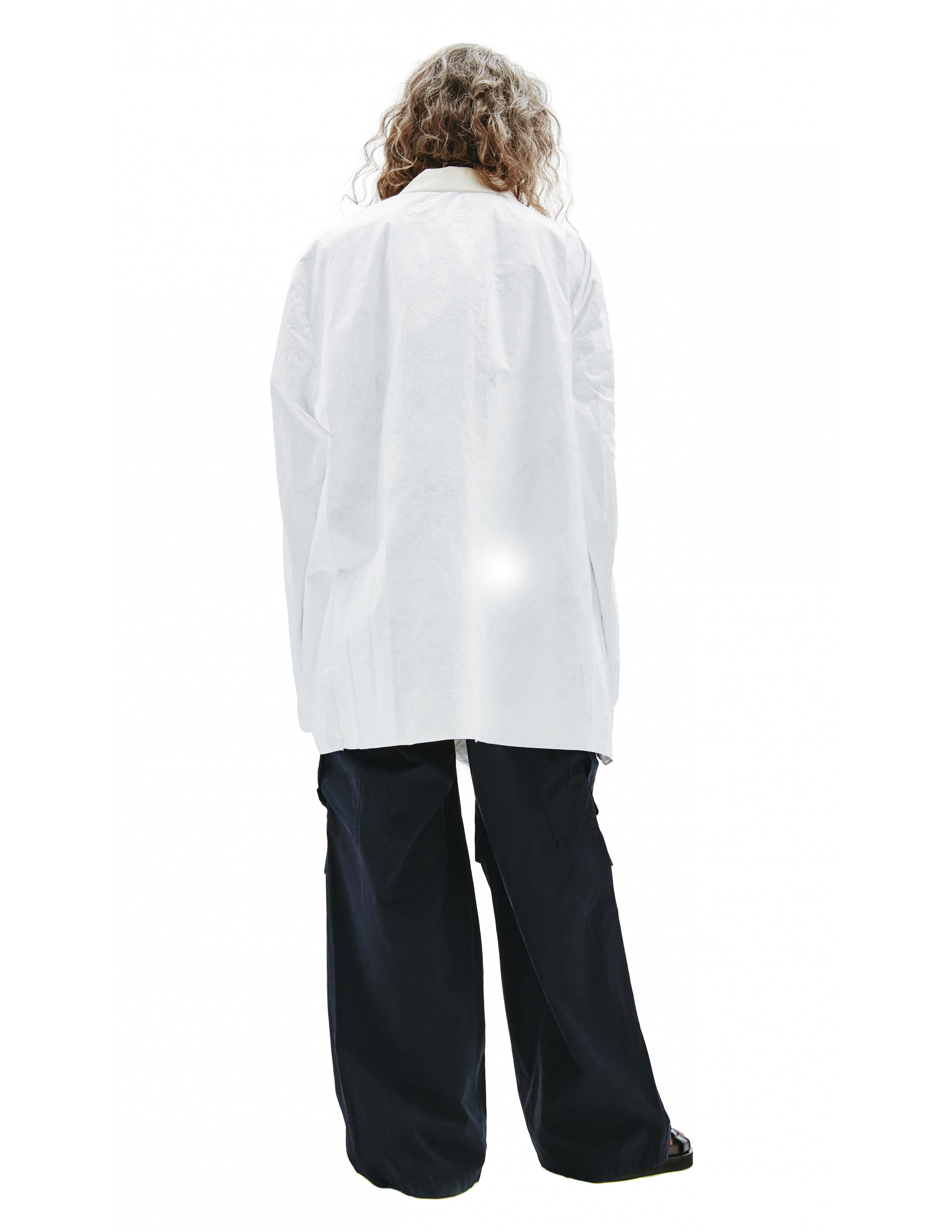 Белый пиджак из тайвека Raf Simons 211-M526-30018-0010, размер 50;52 - фото 3