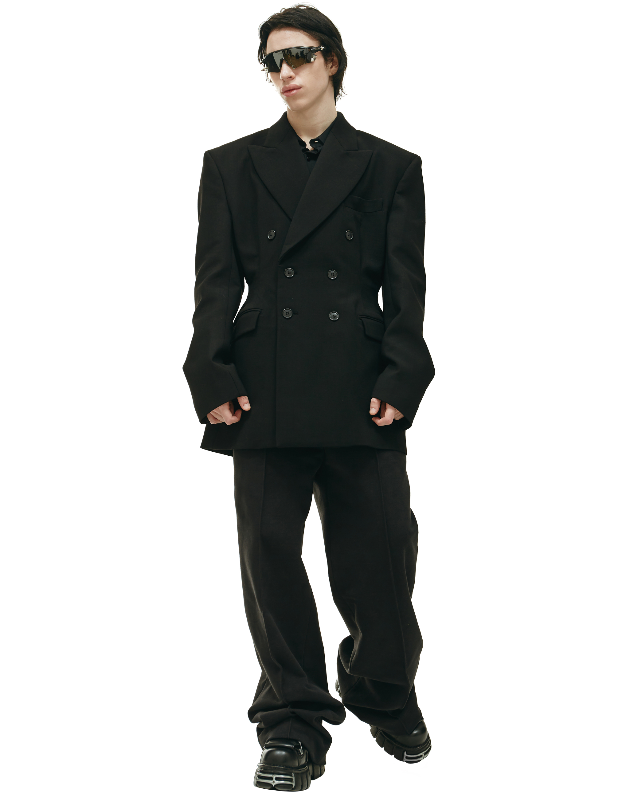 Приталенный пиджак из шерсти VETEMENTS UA53JA150B/1240, размер XL;L