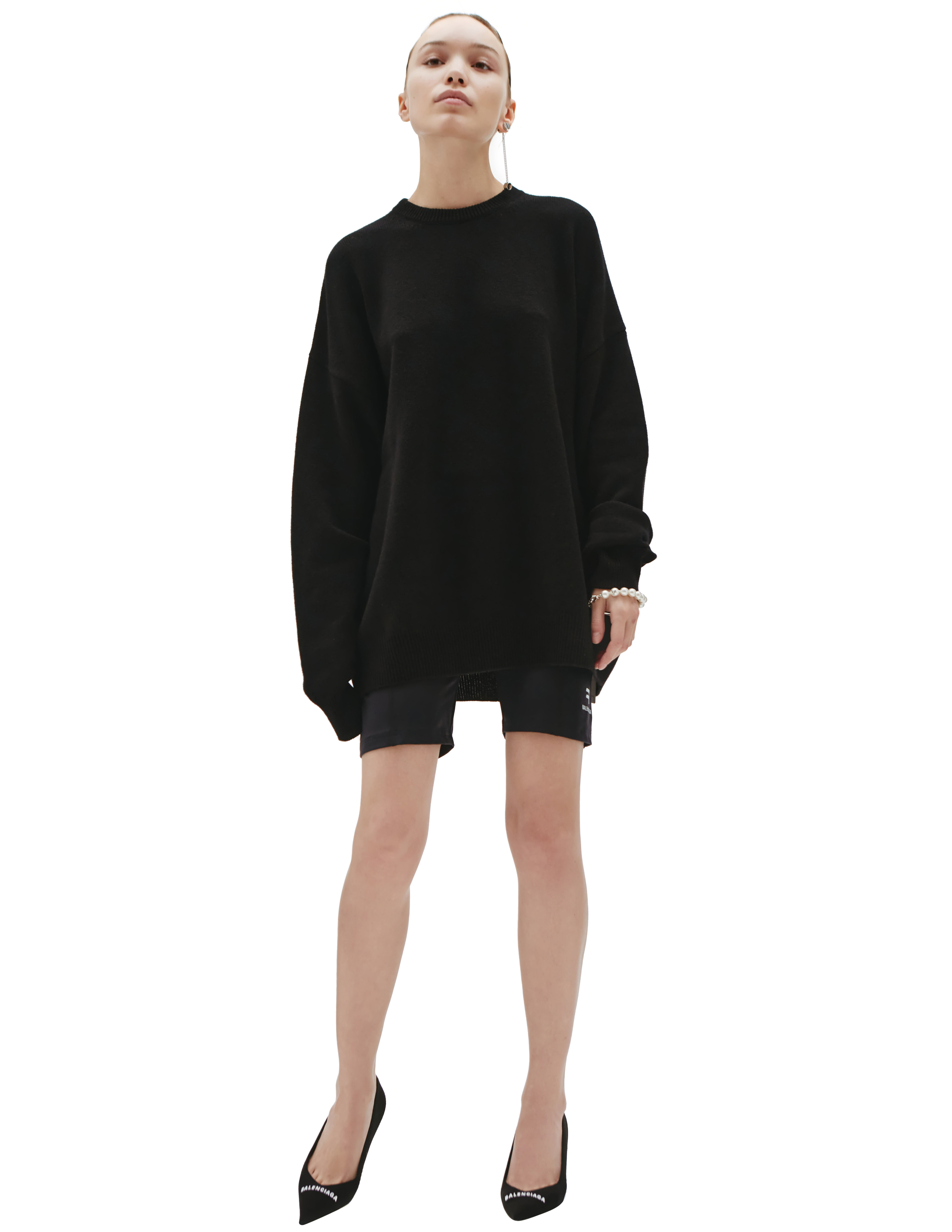 Черный свитер из кашемира Balenciaga 681983/T4124/1000, размер XL;L