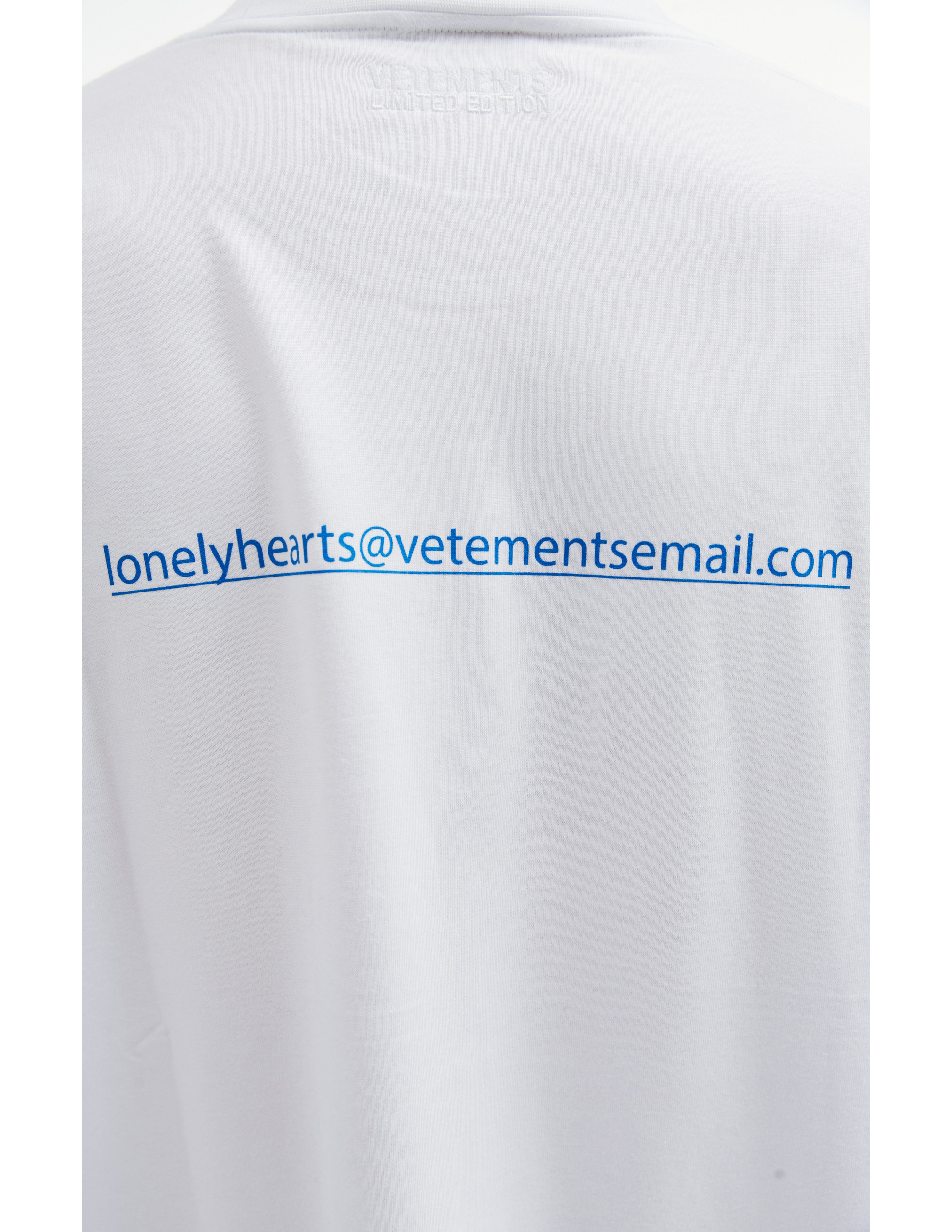 Оверсайз футболка с принтом Single VETEMENTS UE52TR190W/1611, размер XS;XL;S;M;L UE52TR190W/1611 - фото 4