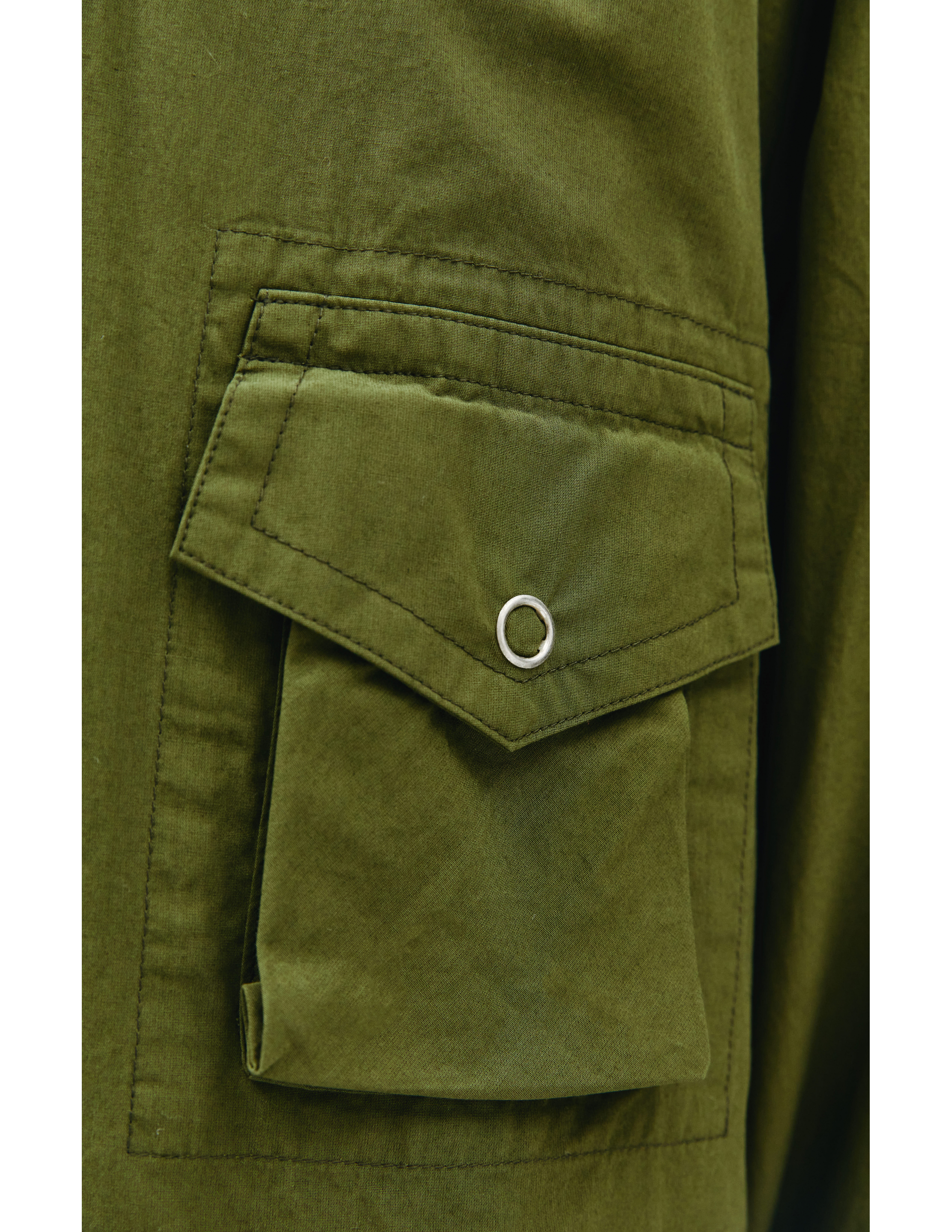 Пальто из хлопка с накладным карманом Visvim 0121205013027/olive, размер 5;4 0121205013027/olive - фото 5