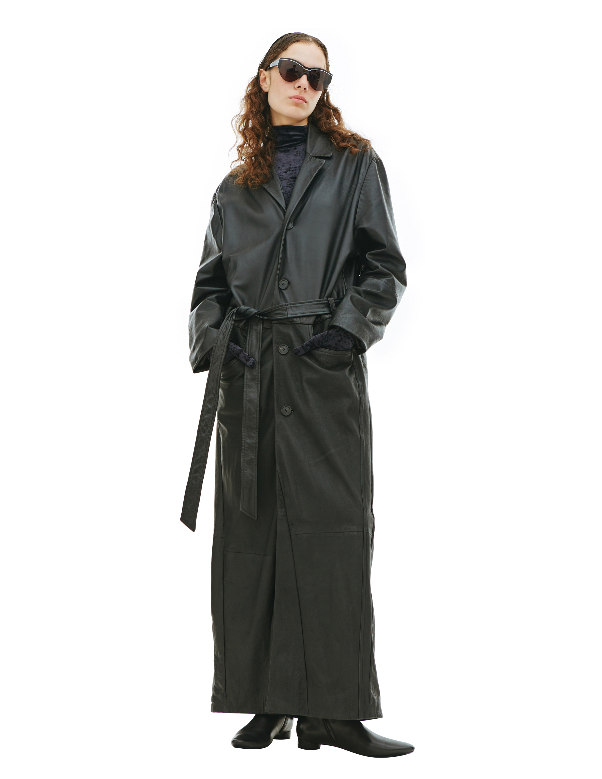 Кожаное пальто - Balenciaga 680657/TLS11/1000 Фото 3
