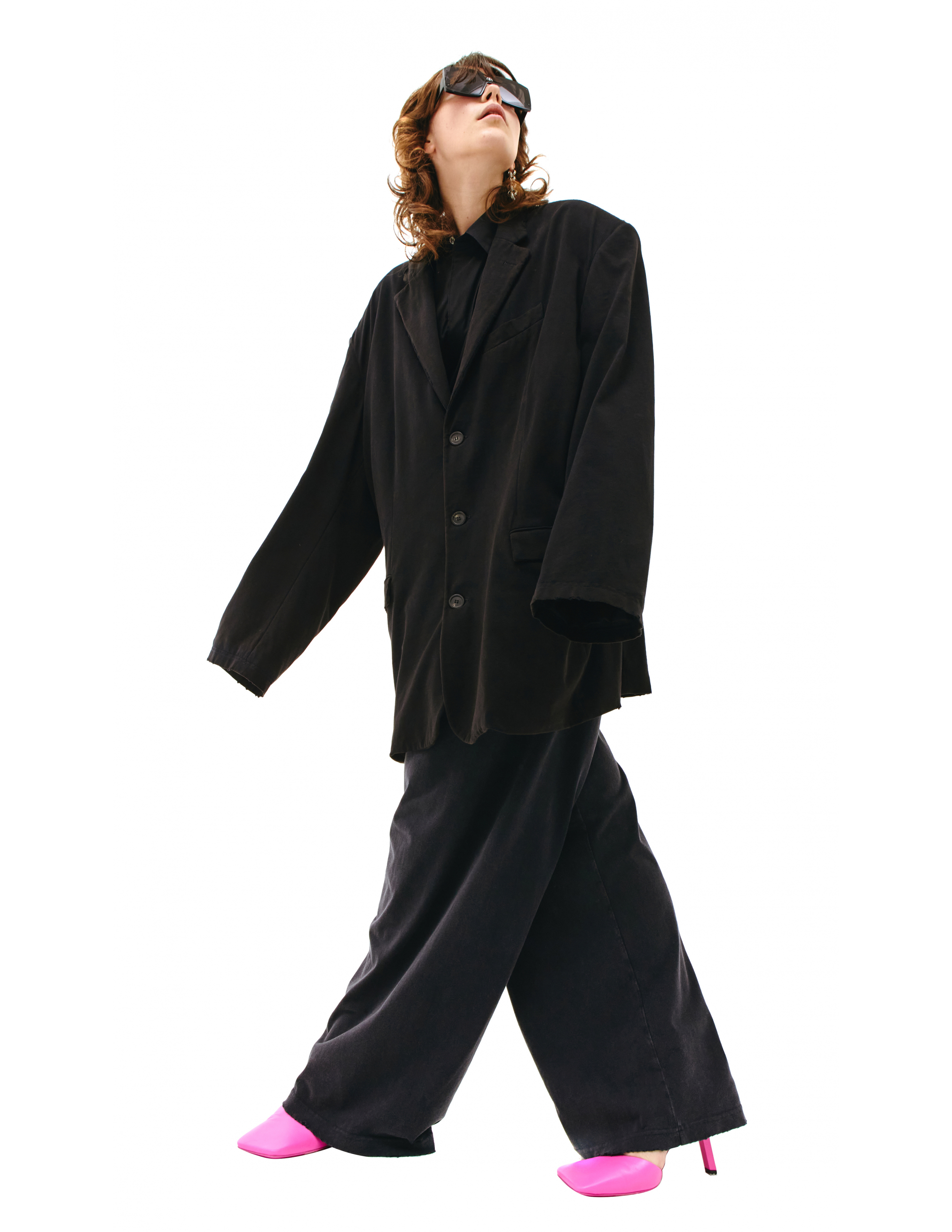 Черный оверсайз пиджак - Balenciaga 662182/TAV04/1000 Фото 4