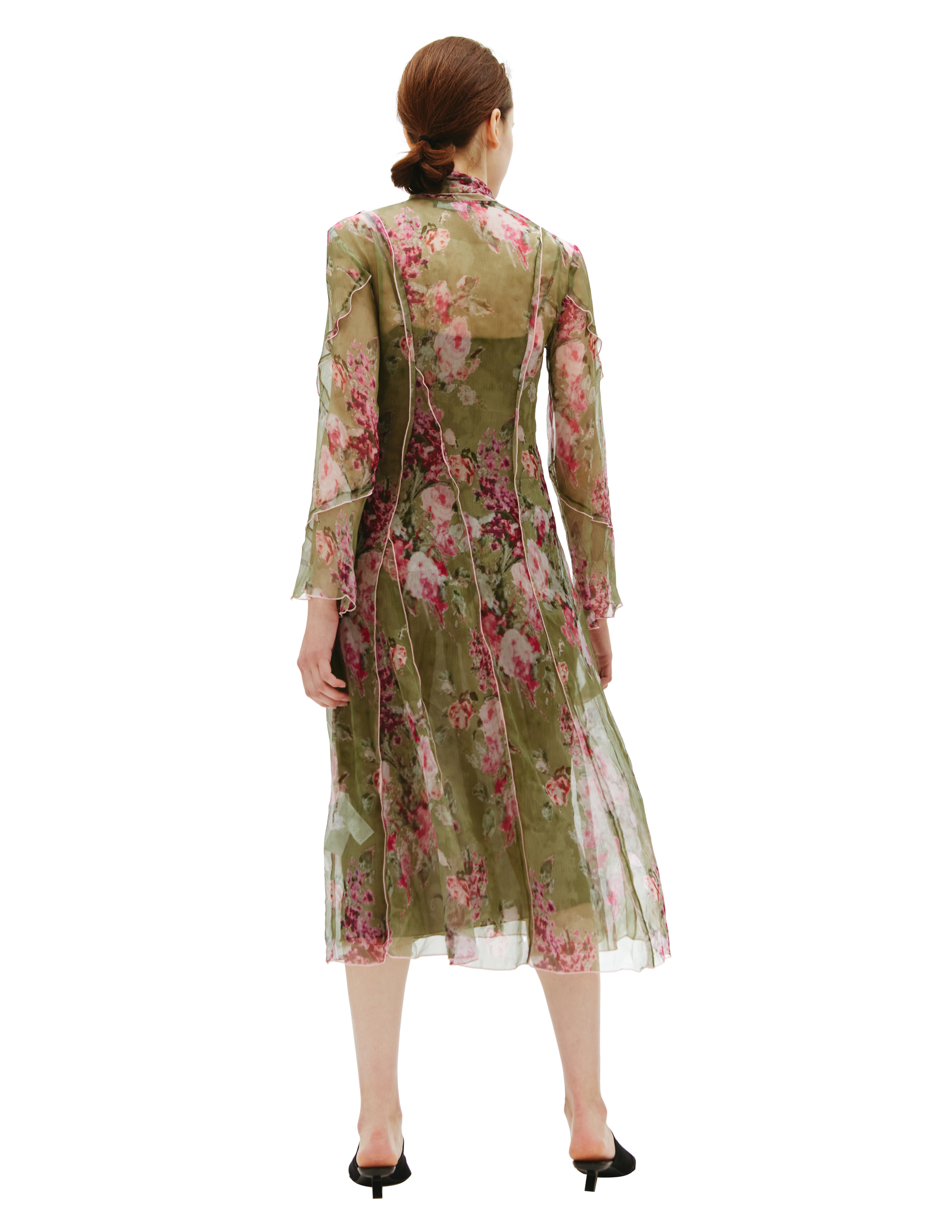 Шелковое платье с цветочным принтом Blumarine 232/2A114A/F4973, размер 38;40 232/2A114A/F4973 - фото 3